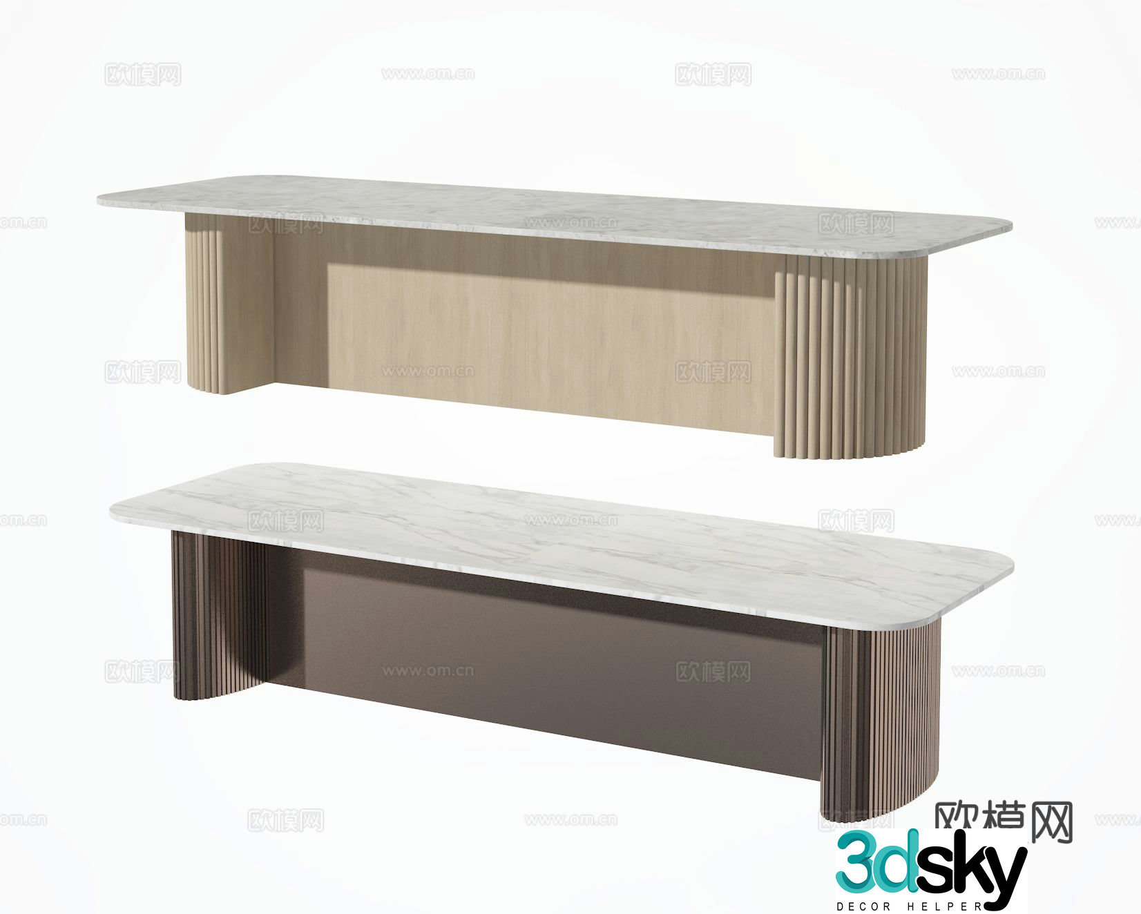 Italian dining table 3d model