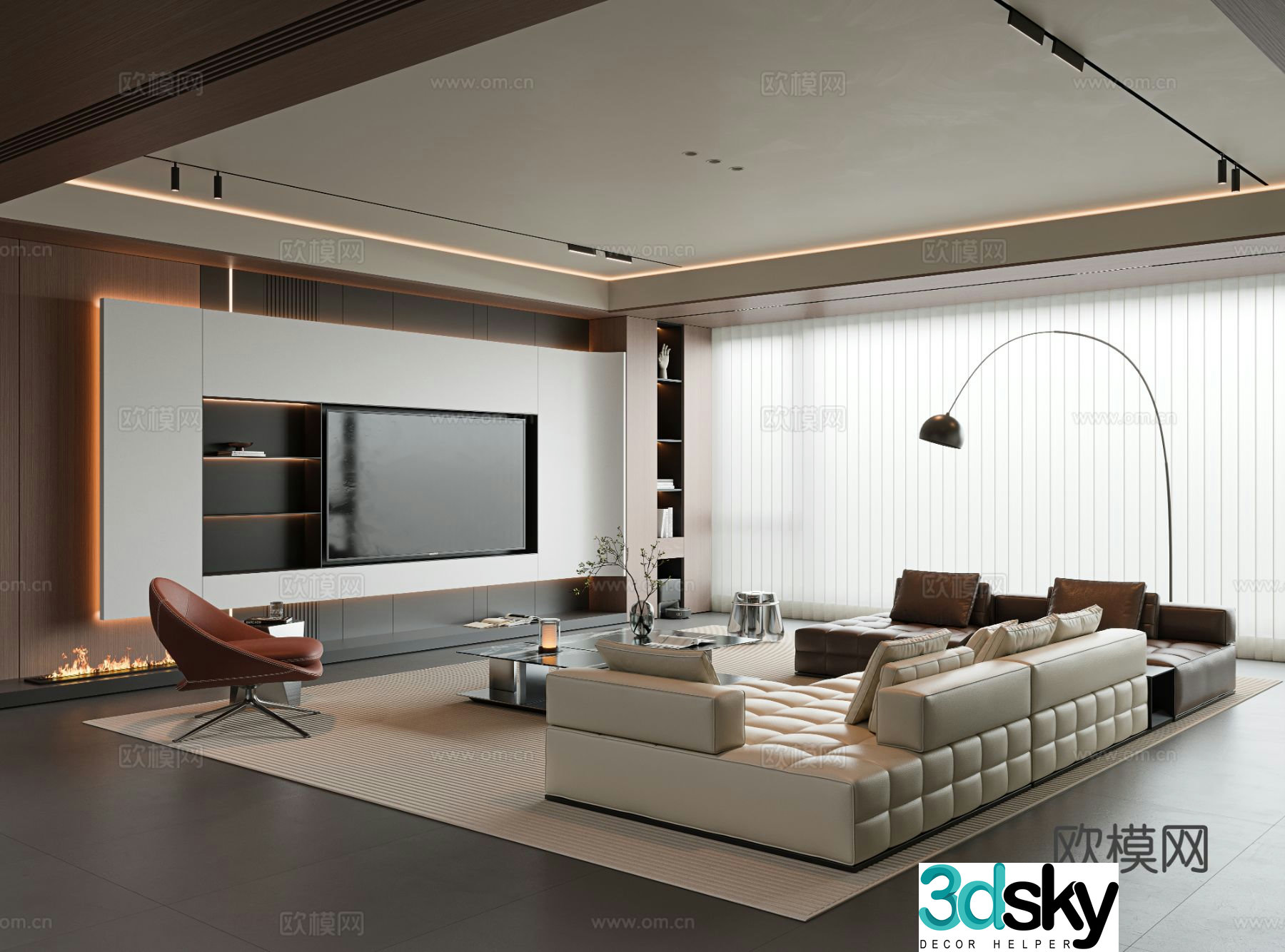Italian living room 3d model