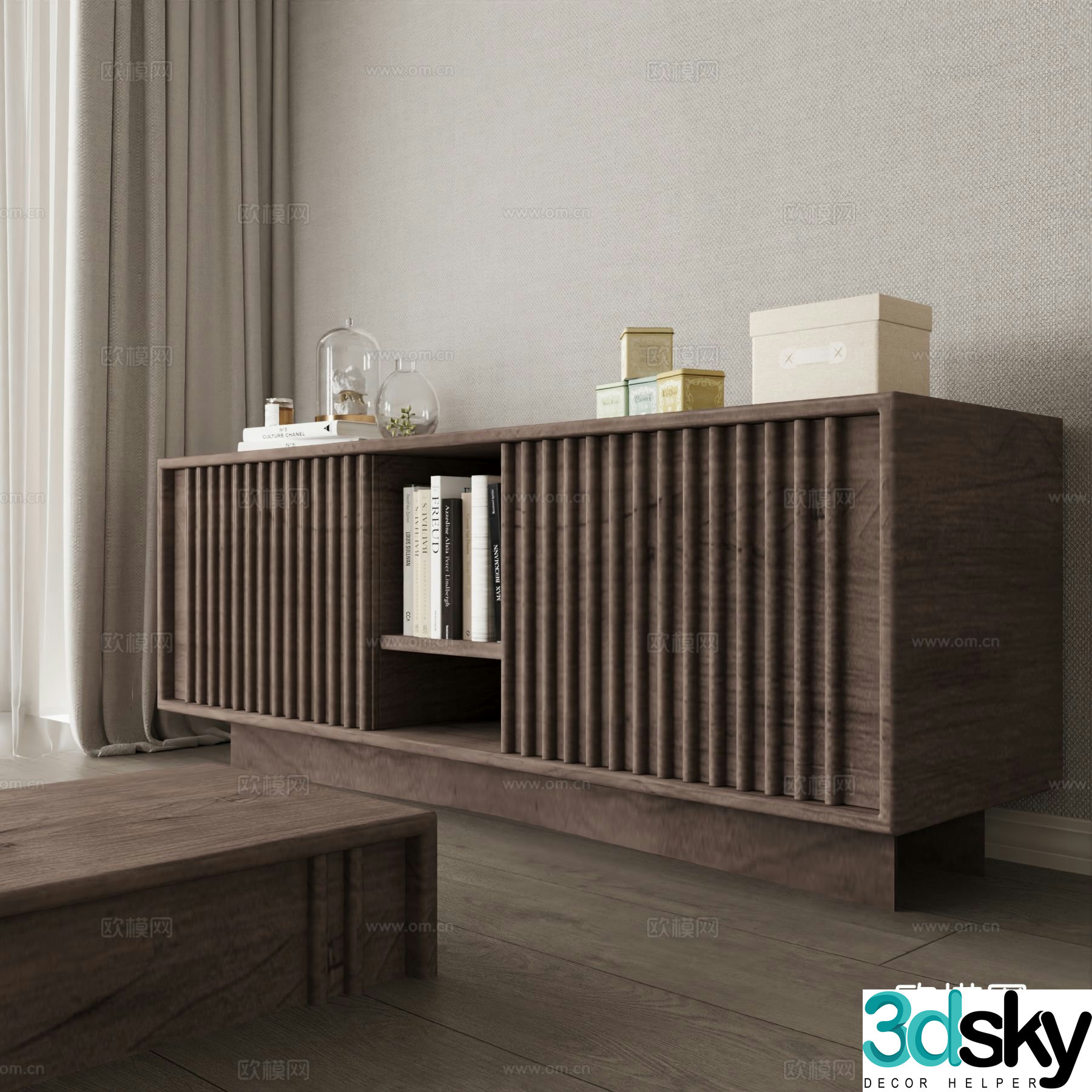 Wabi-sabi TV cabinet 3d model