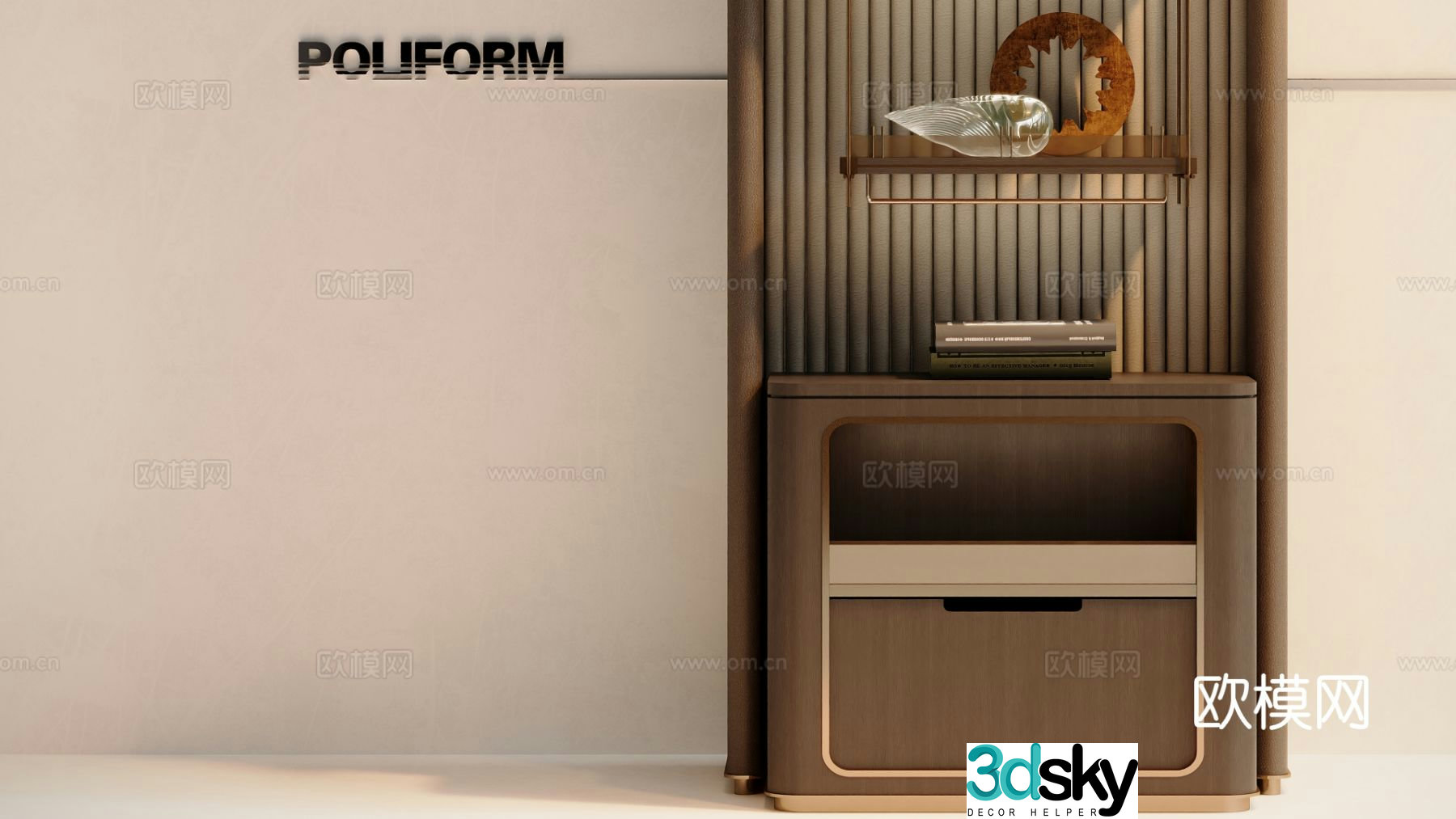 Modern entryway cabinet high cabinet display cabinet 3d model