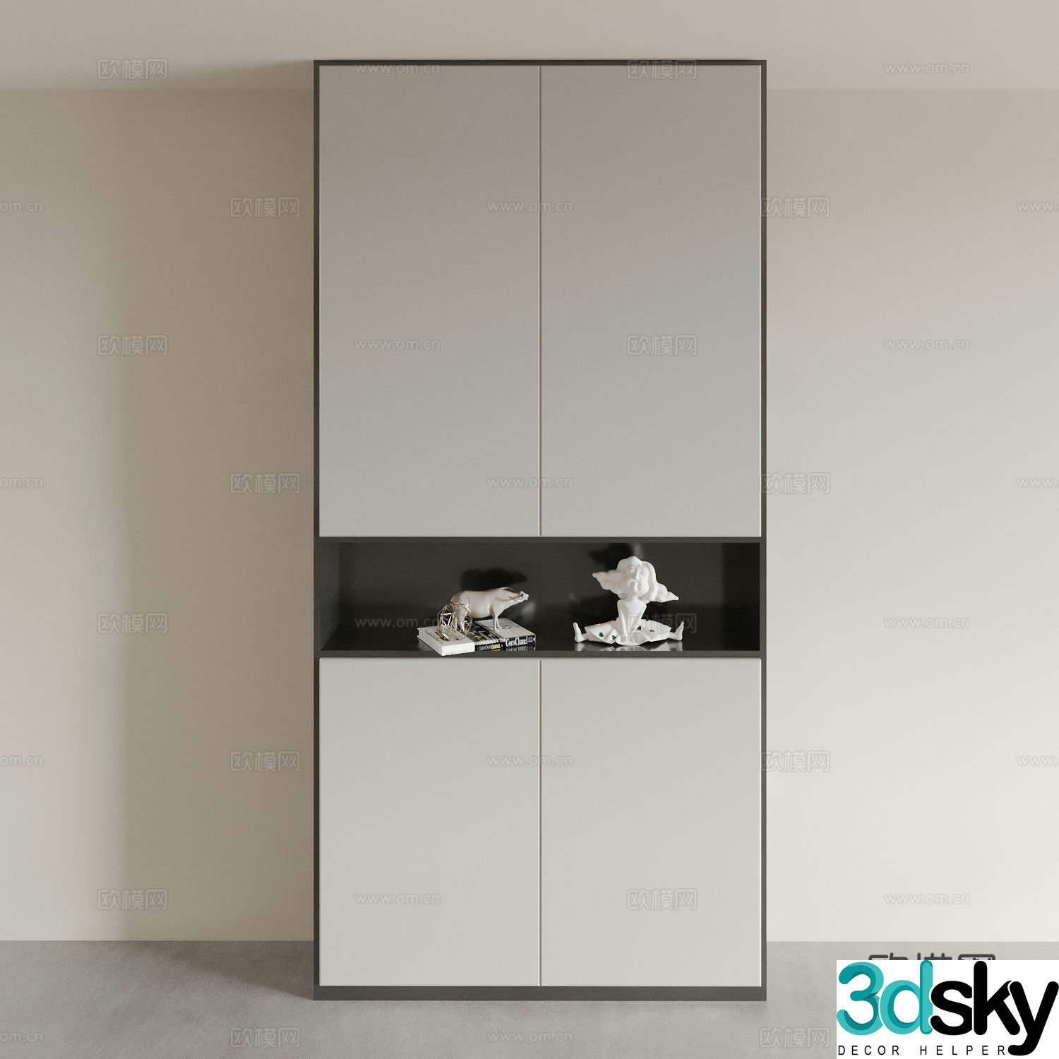 Modern shoe cabinet entrance shoe cabinet 3d model