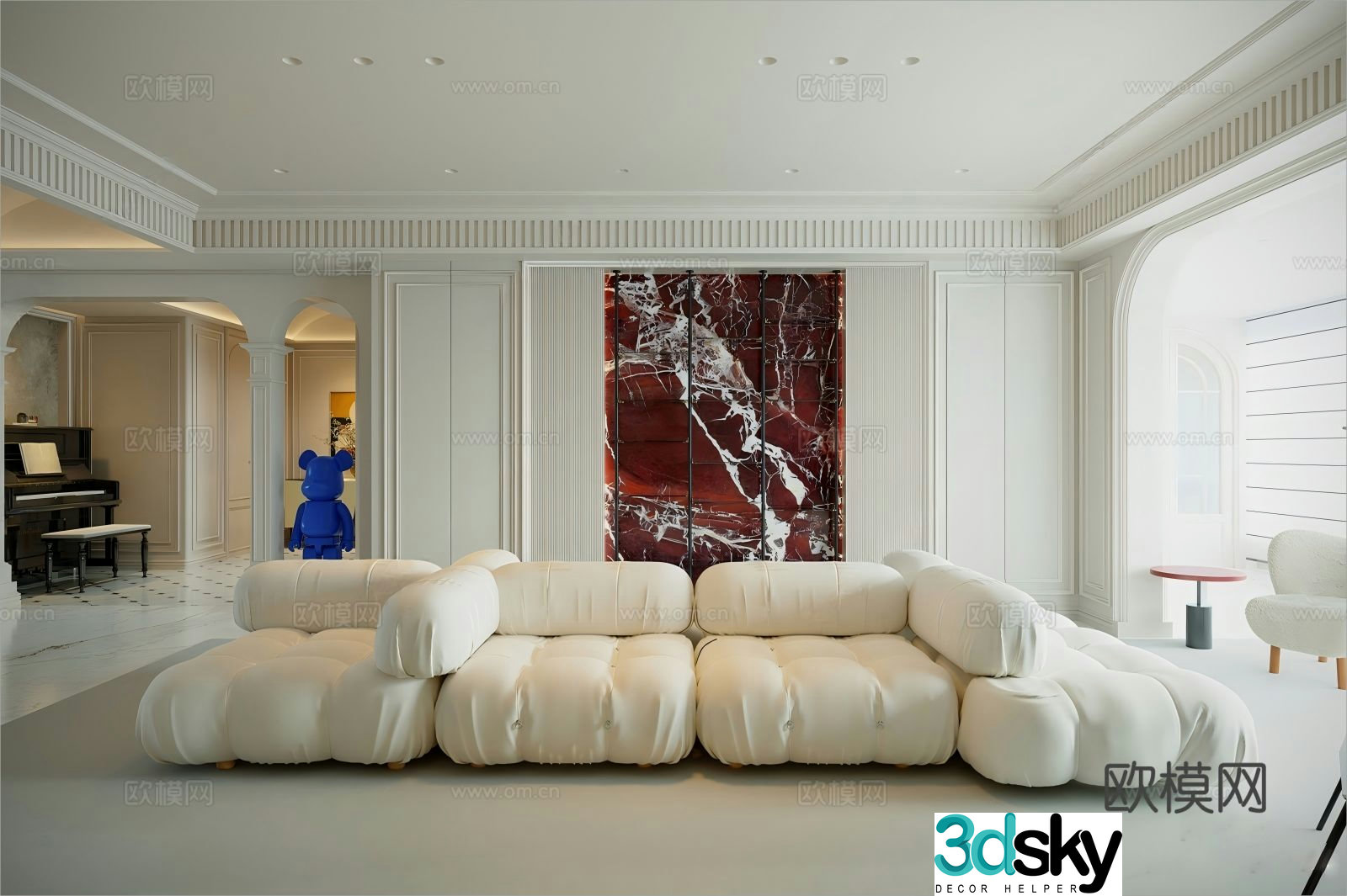 French living room 3d model