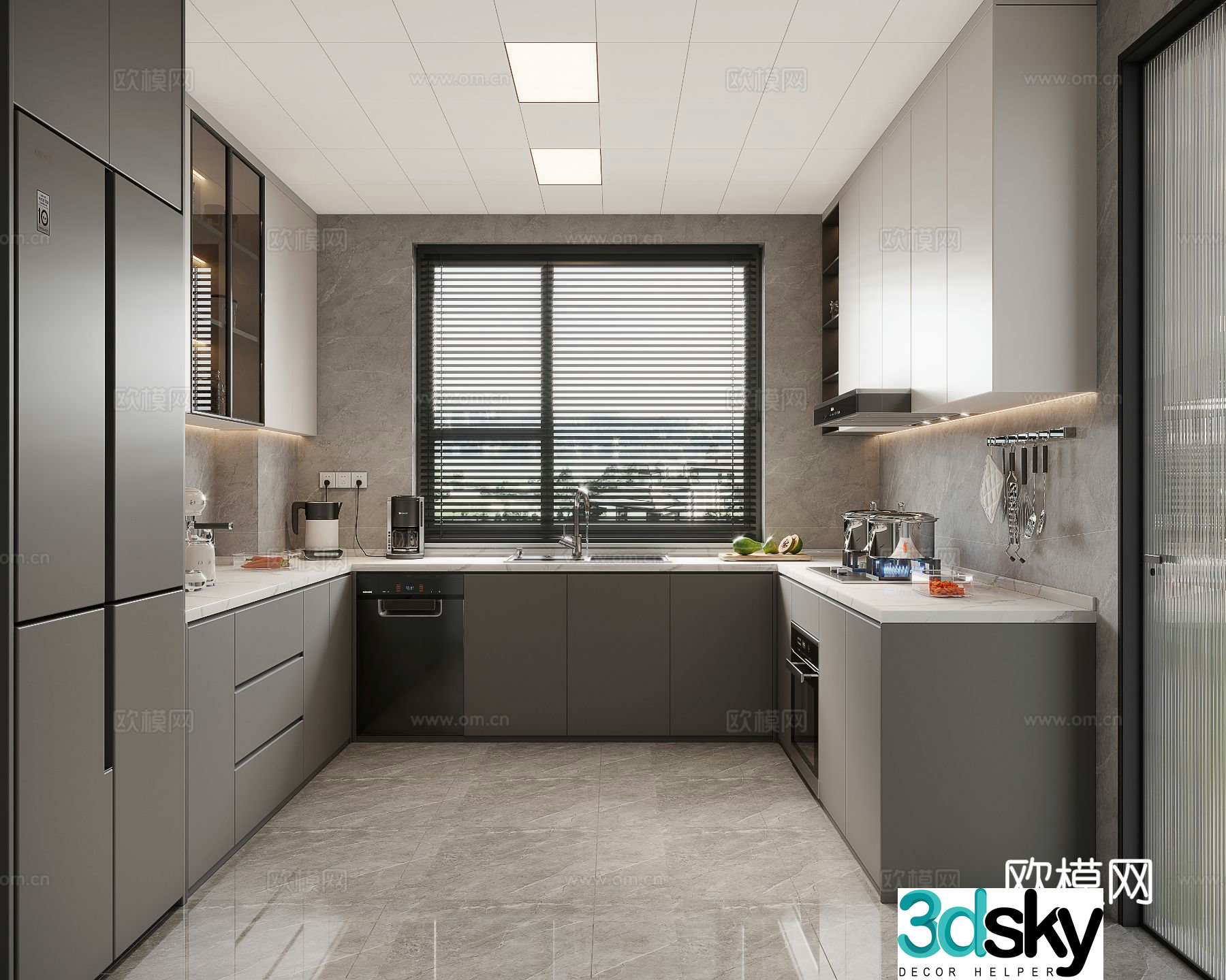 Modern kitchen 3d model