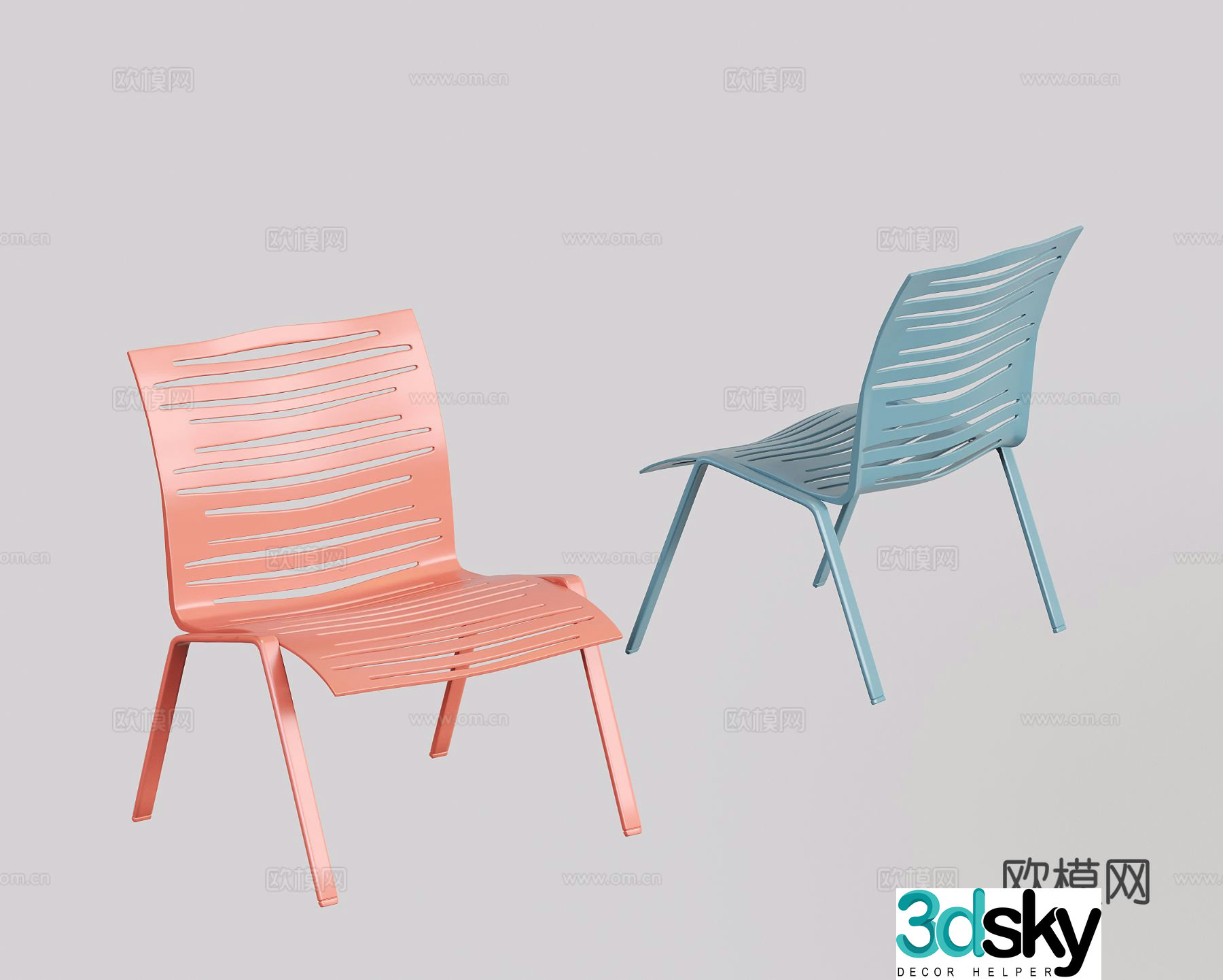 Modern chair leisure chair 3d model