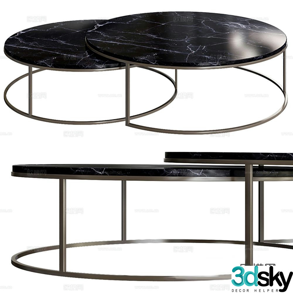 Mother and son coffee table marble coffee table 3d model