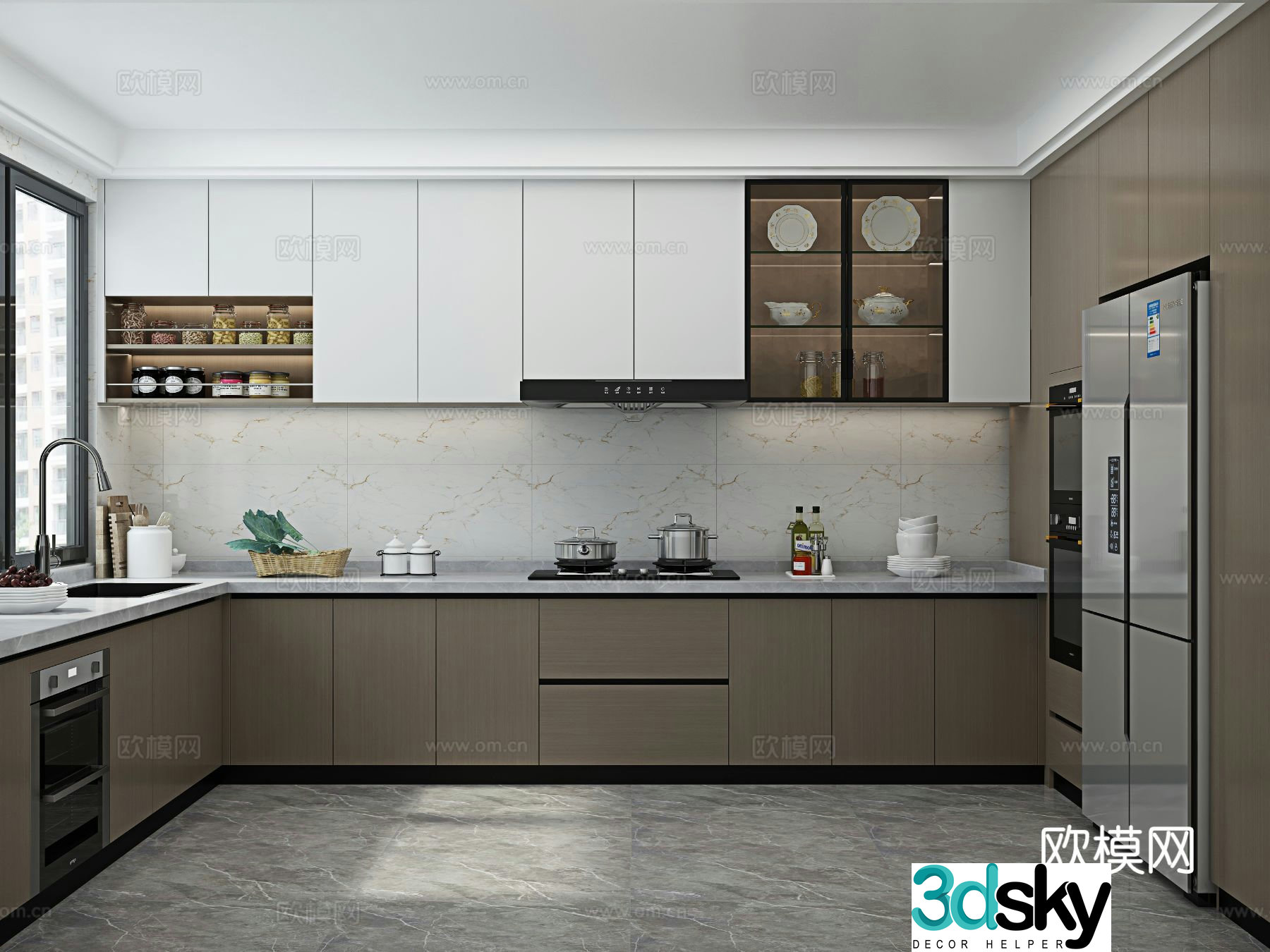 Modern kitchen 3d model