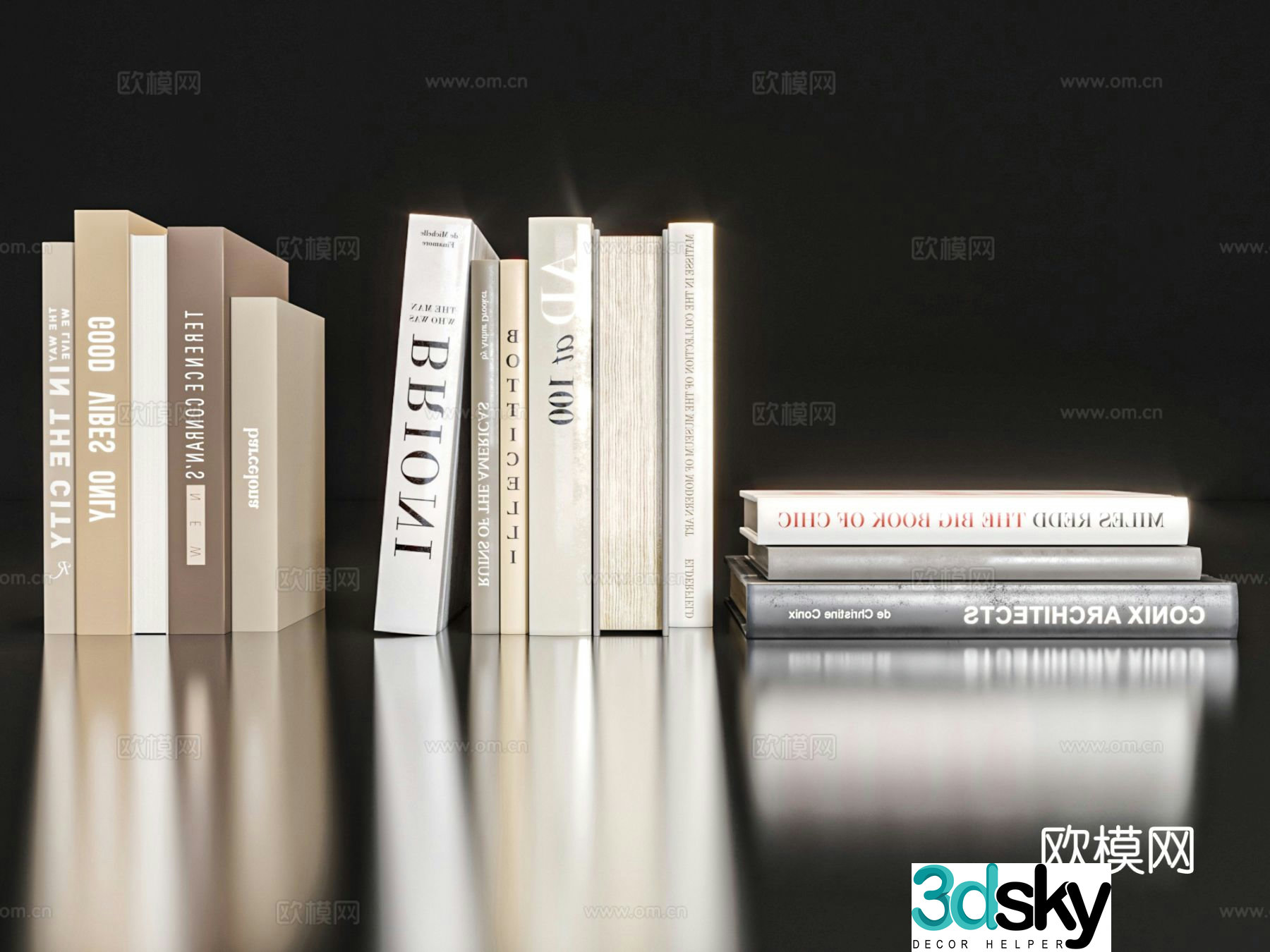 books books magazines publications 3d model