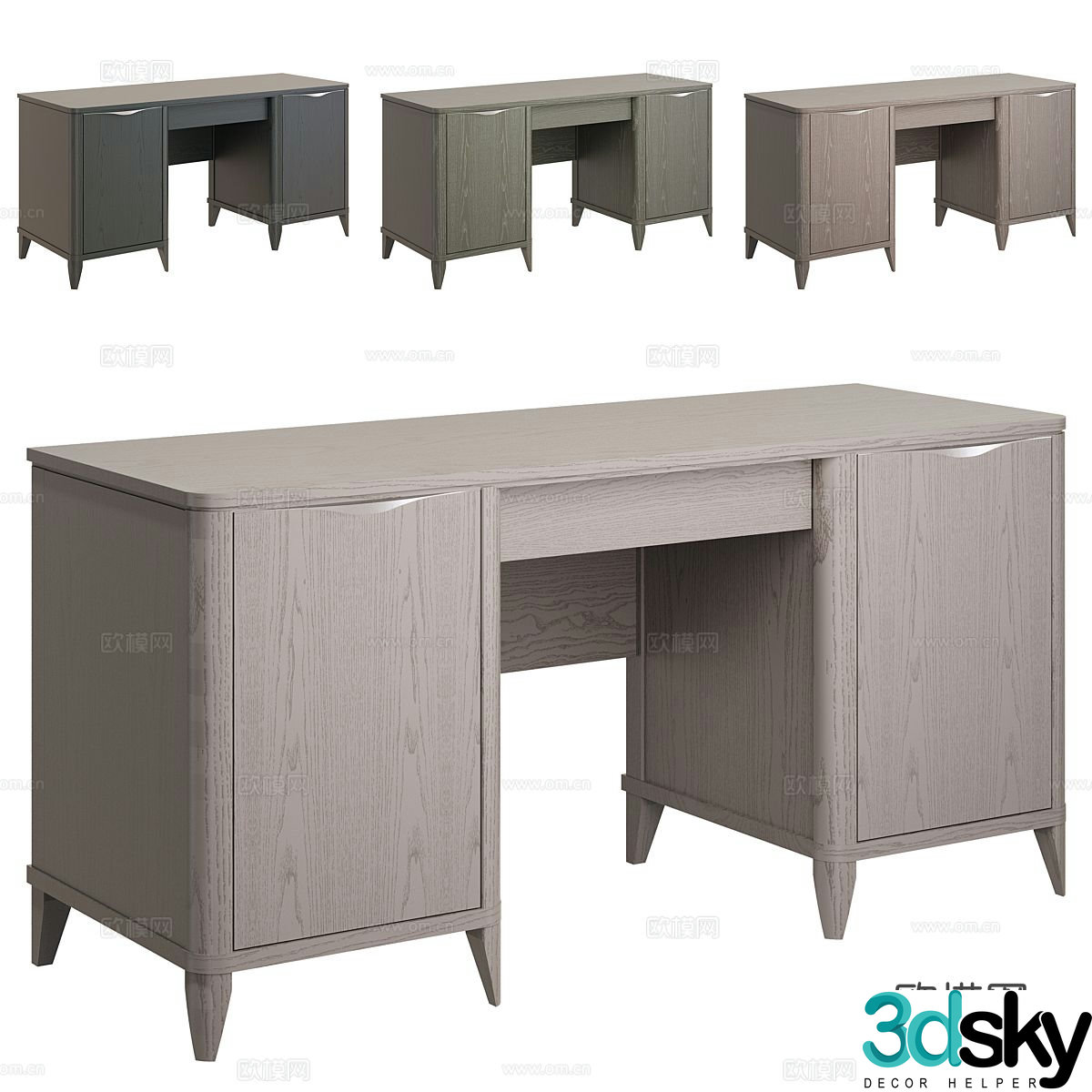 Nordic simple desk desk 3d model