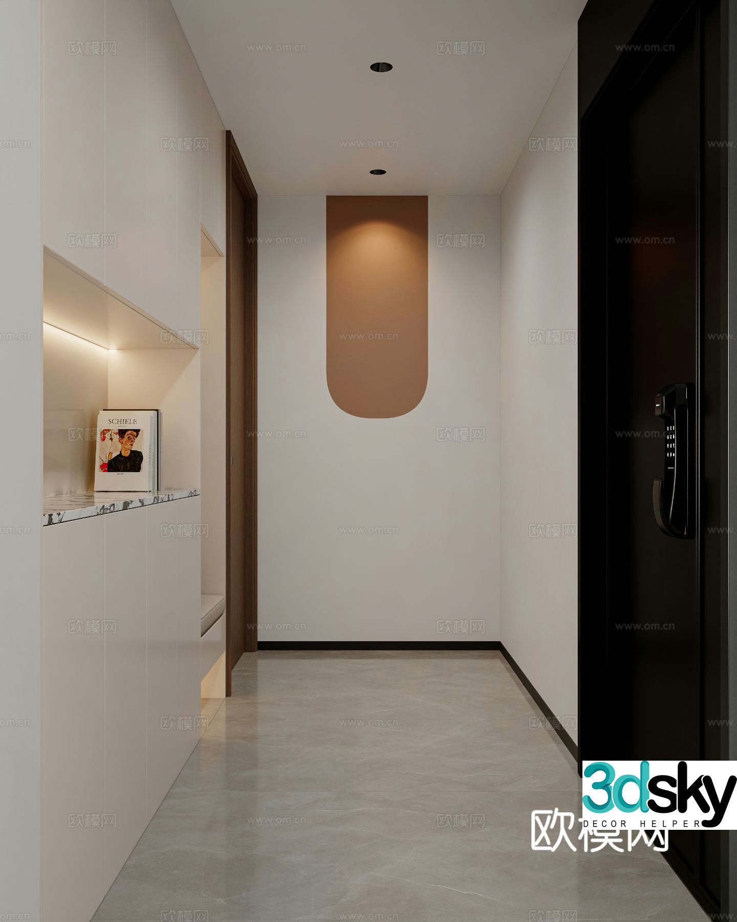 Modern entrance hall 3D model