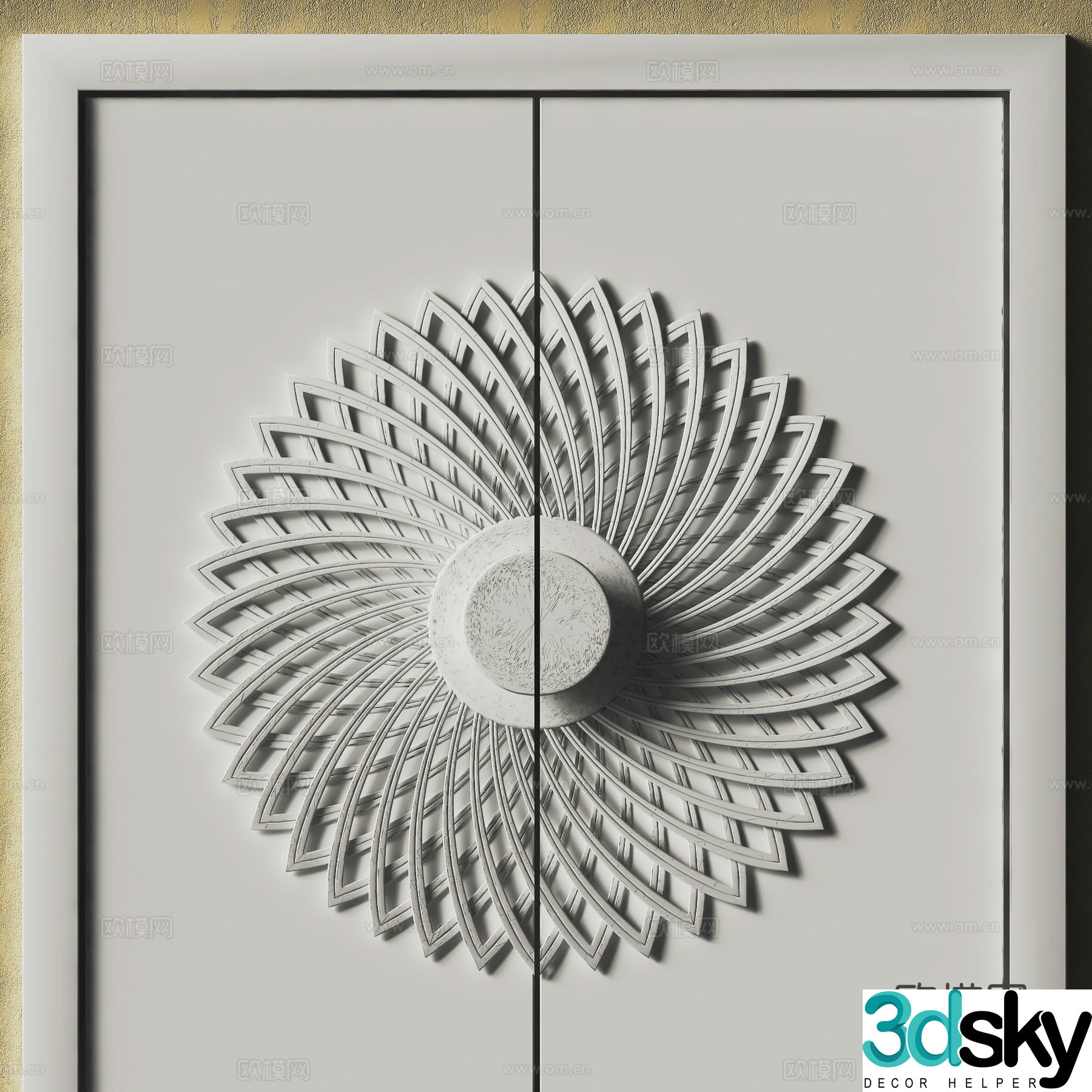Modern abstract painting three-dimensional painting decorative painting 3D model