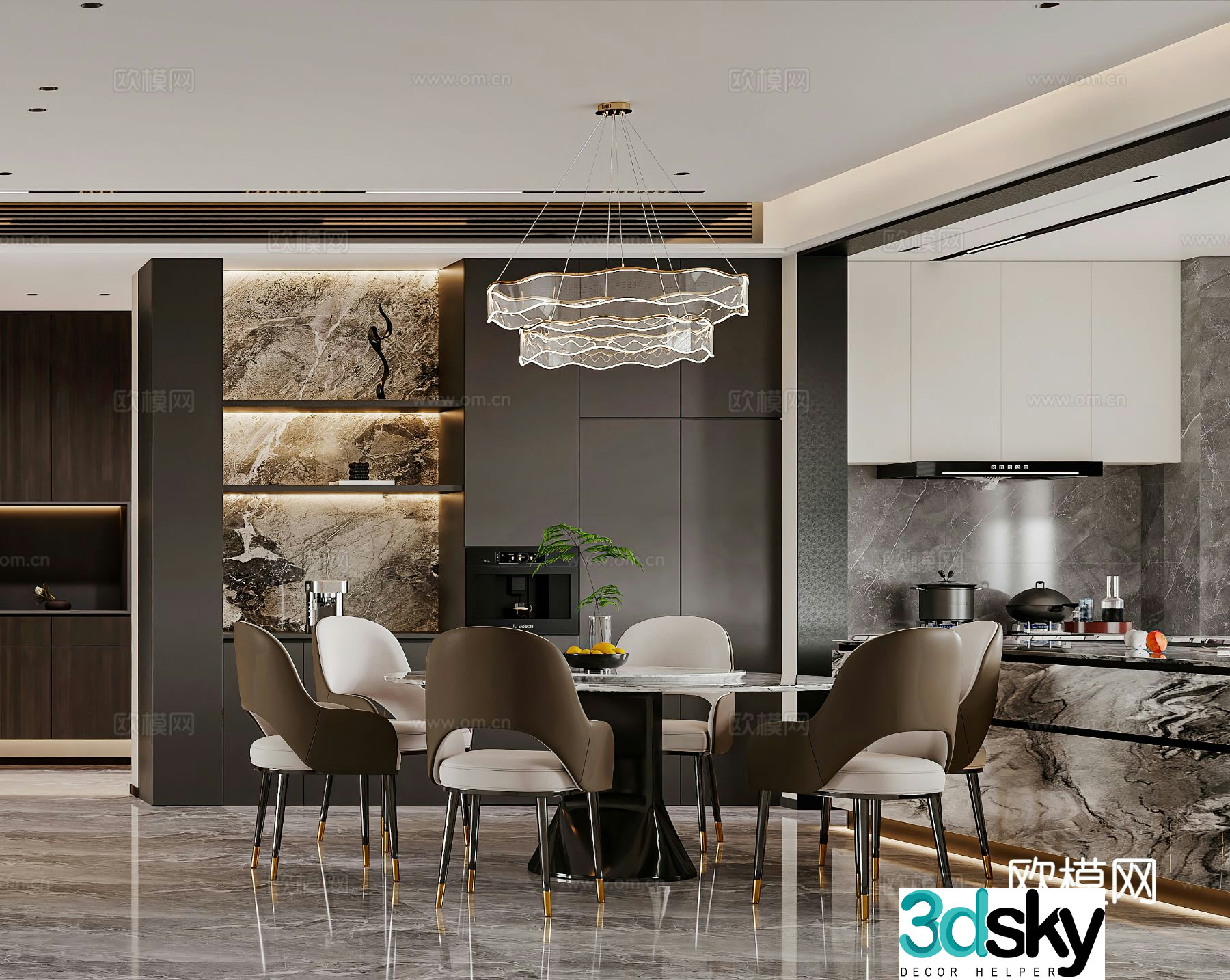 Italian restaurant 3d model