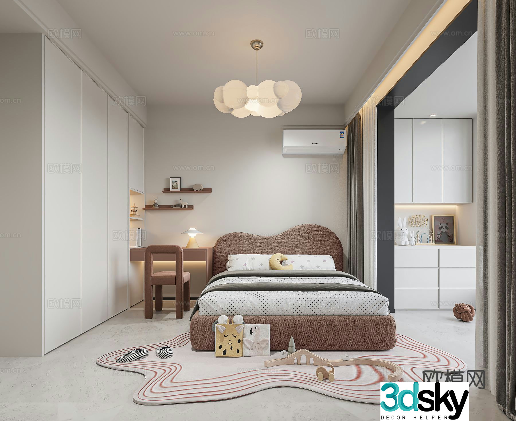 Modern children’s room children’s room 3d model
