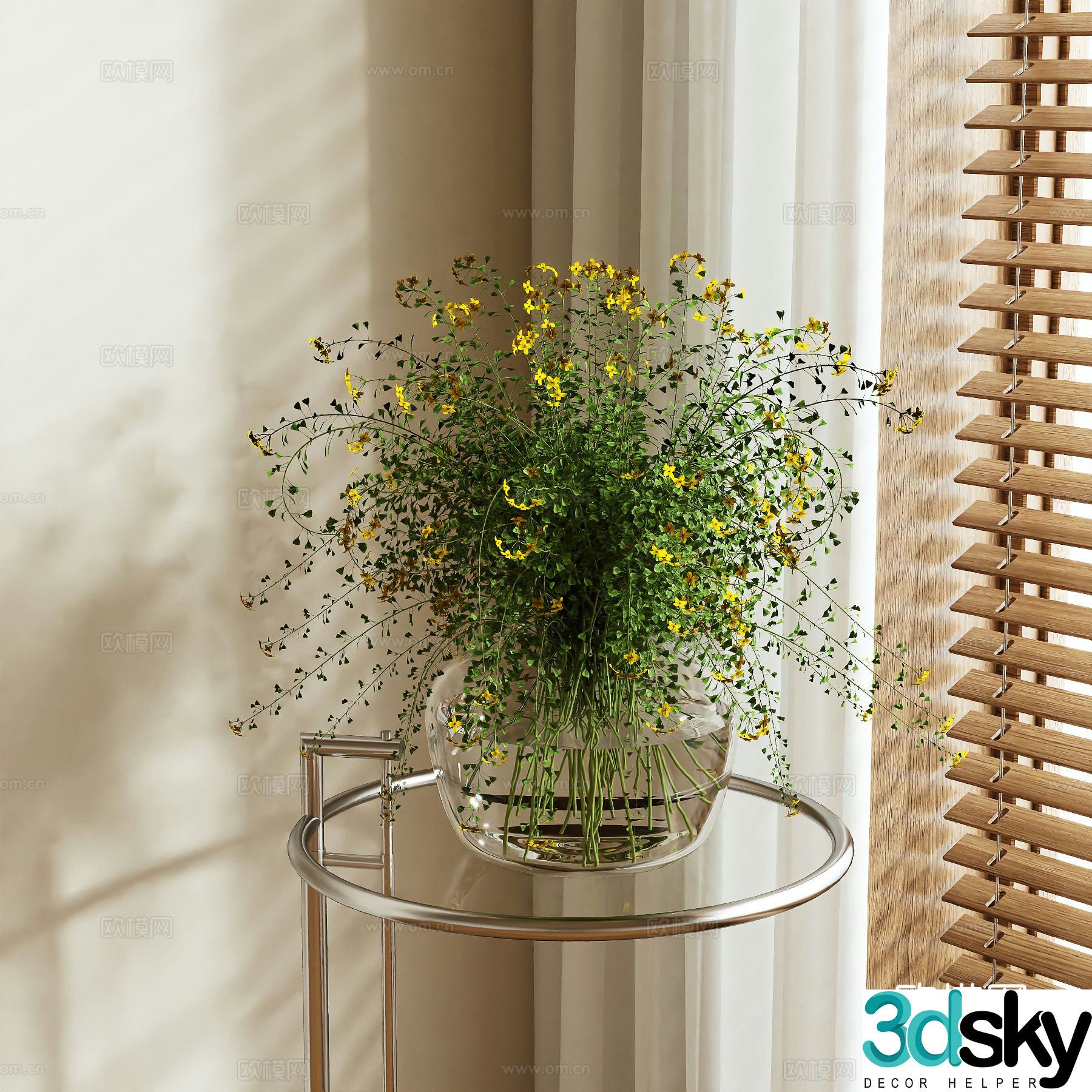 vase floristry flower flower arrangement 3d model