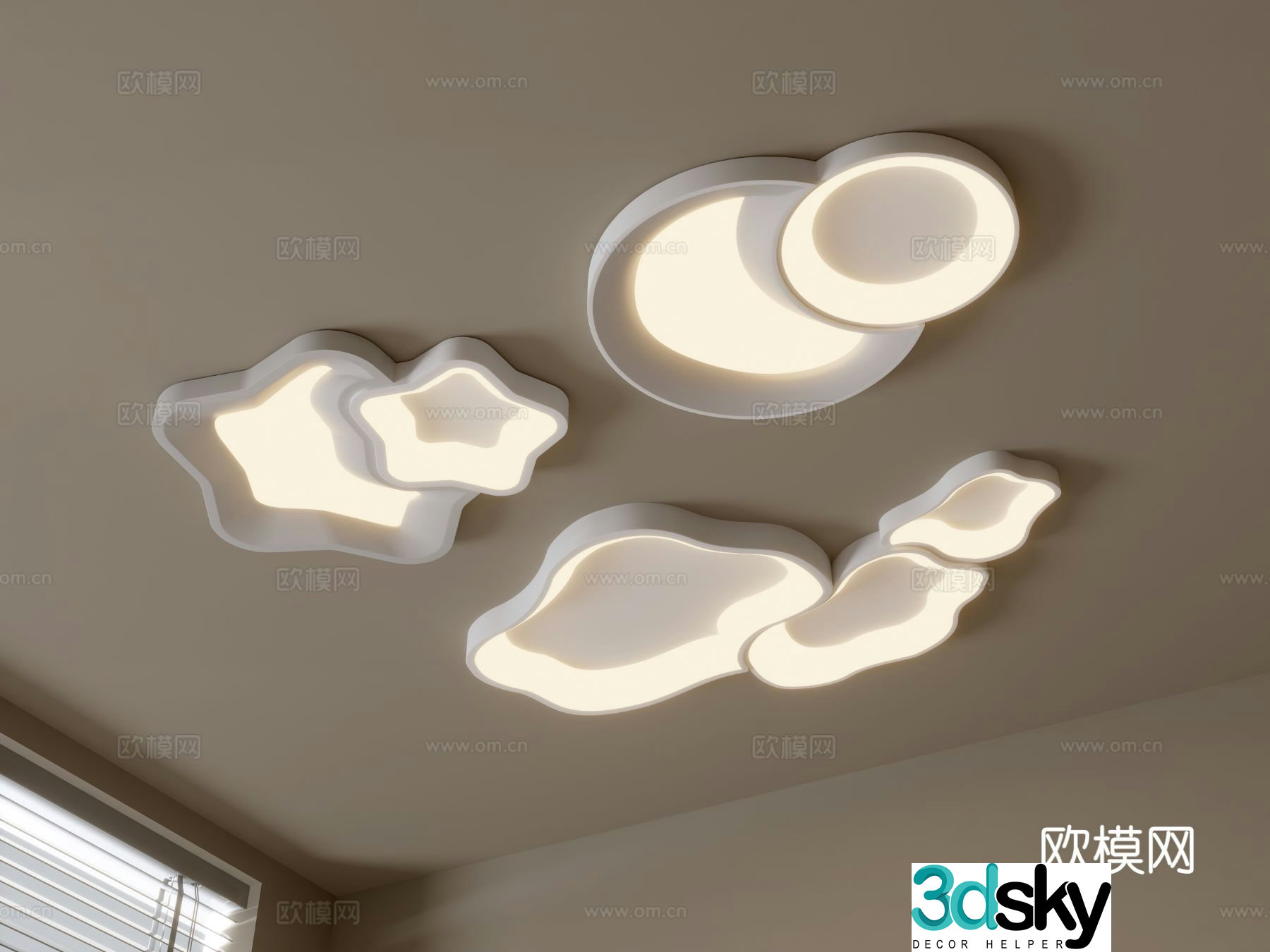 Modern ceiling lamp 3d model