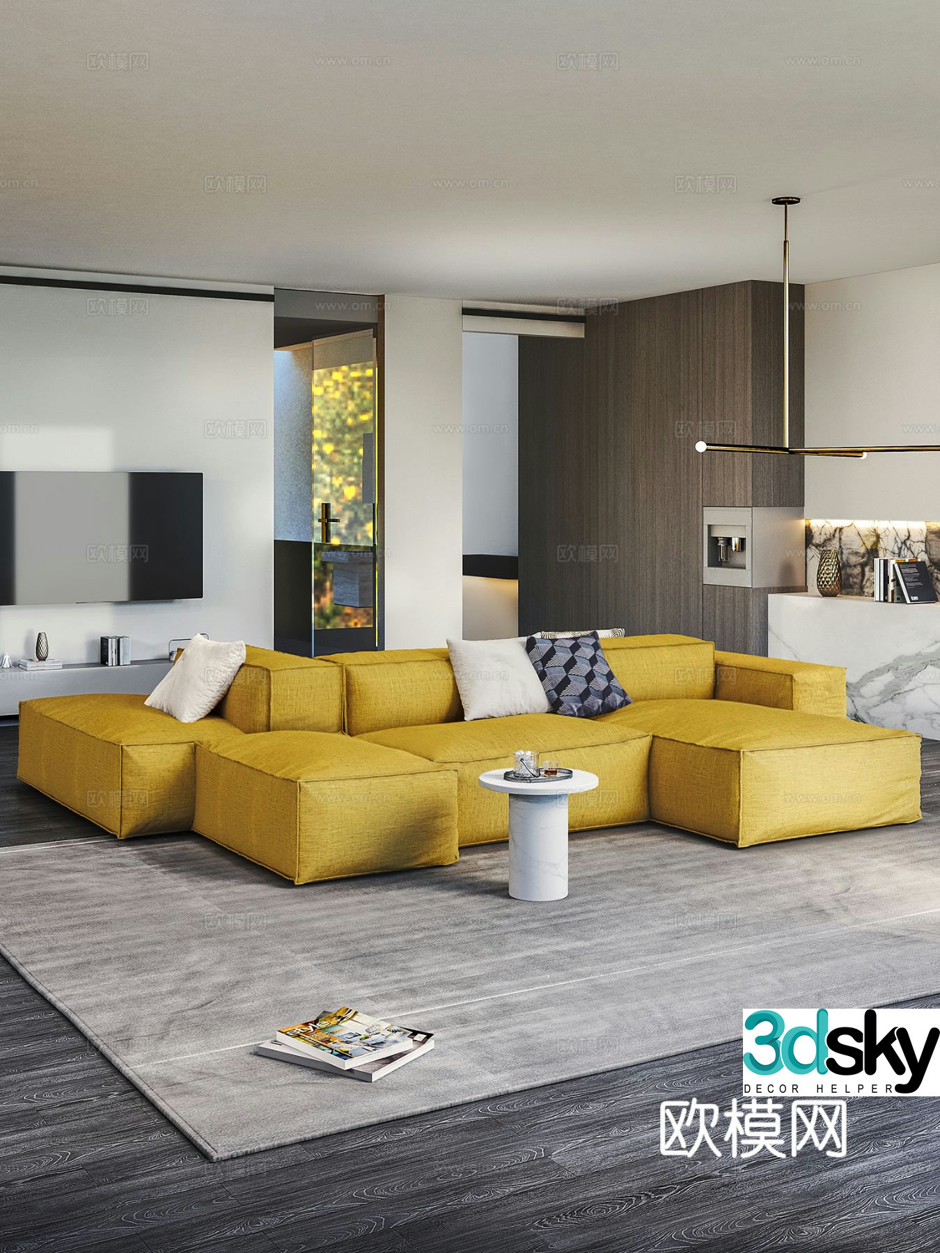 Modern living room 3d model