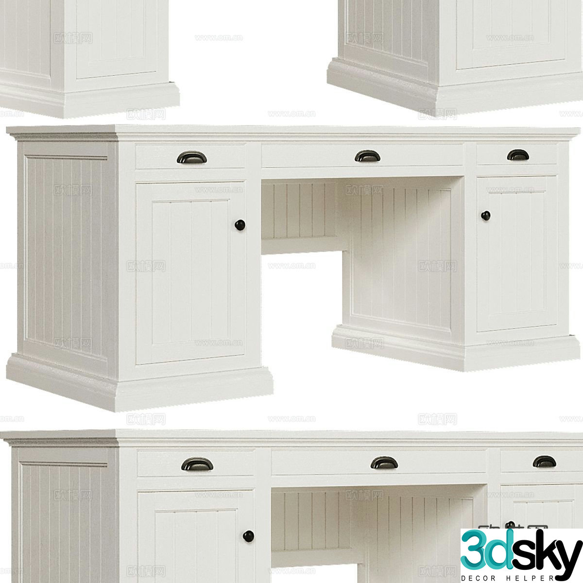 Nordic simple desk desk 3D model