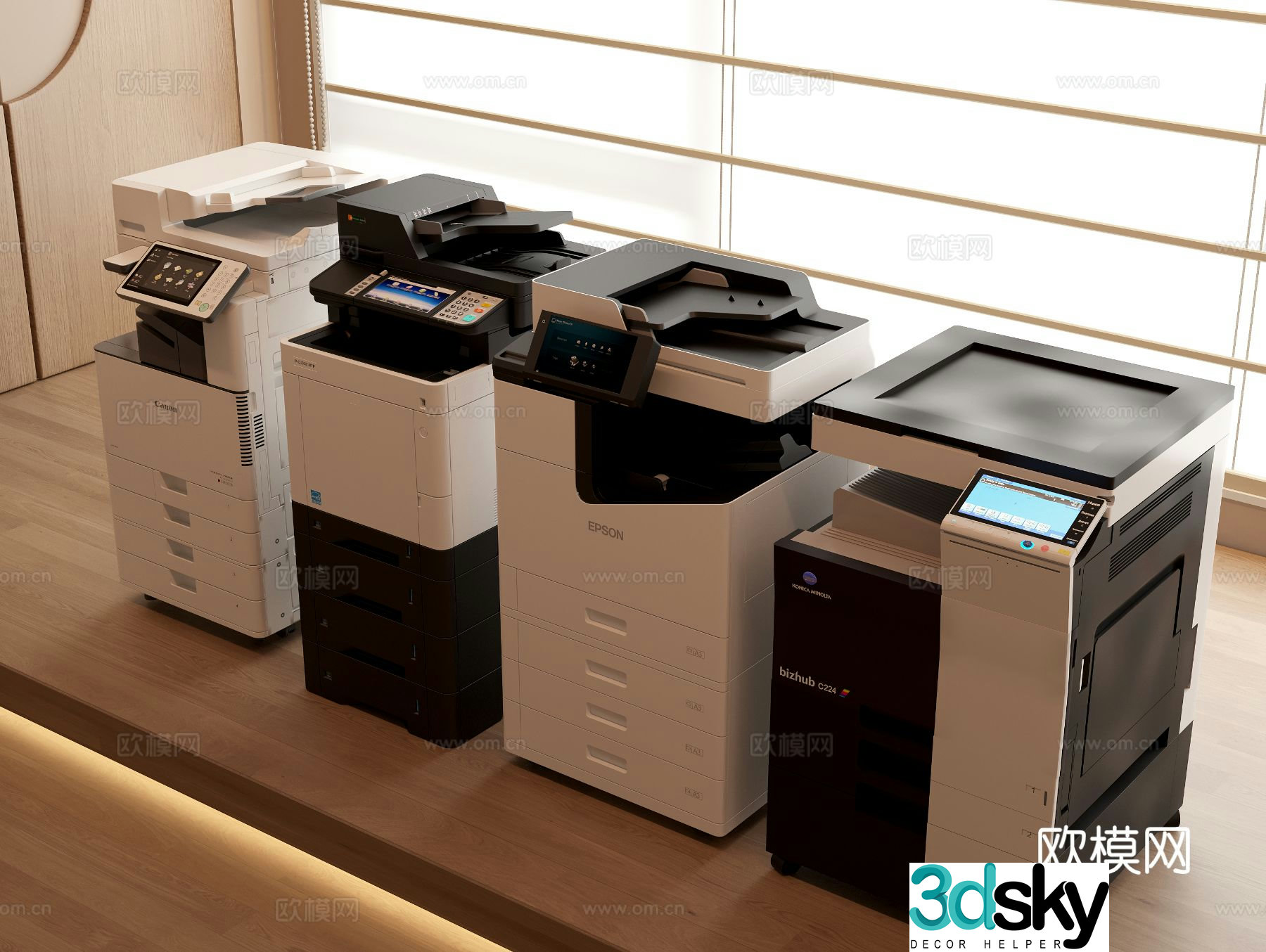printer copier scanner 3d model