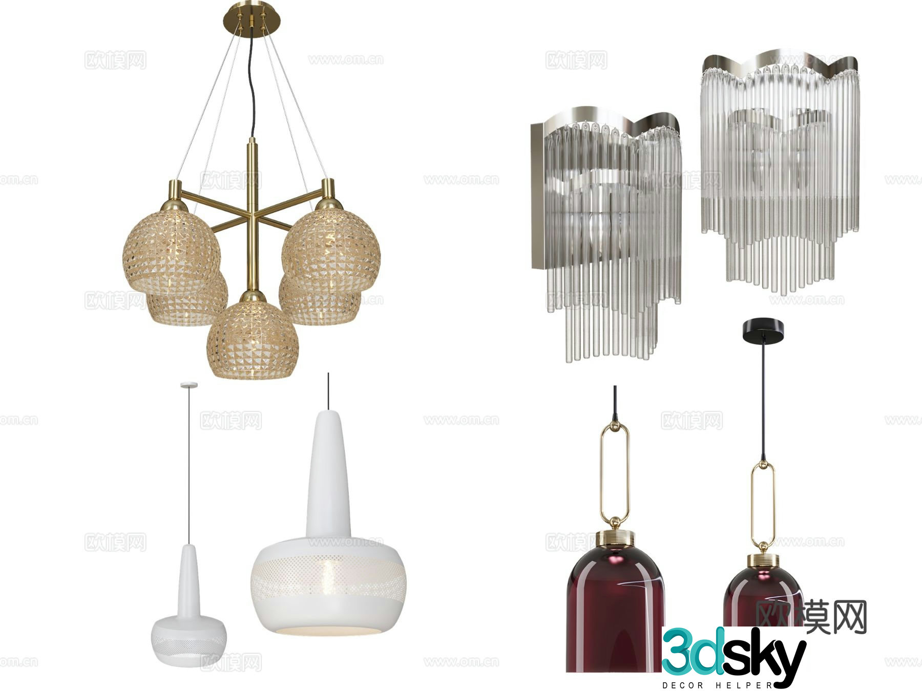 crystal chandelier glass chandelier living room chandelier 3d model