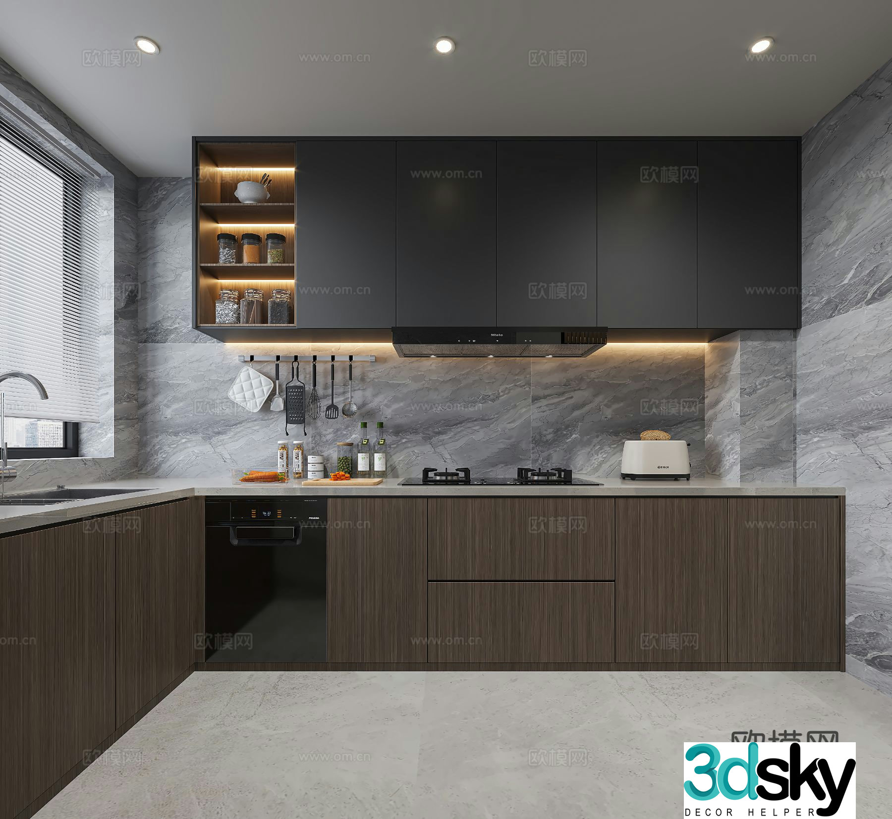 Modern kitchen 3d model