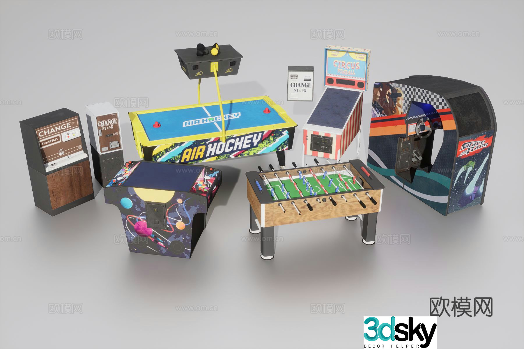 arcade game console 3d model