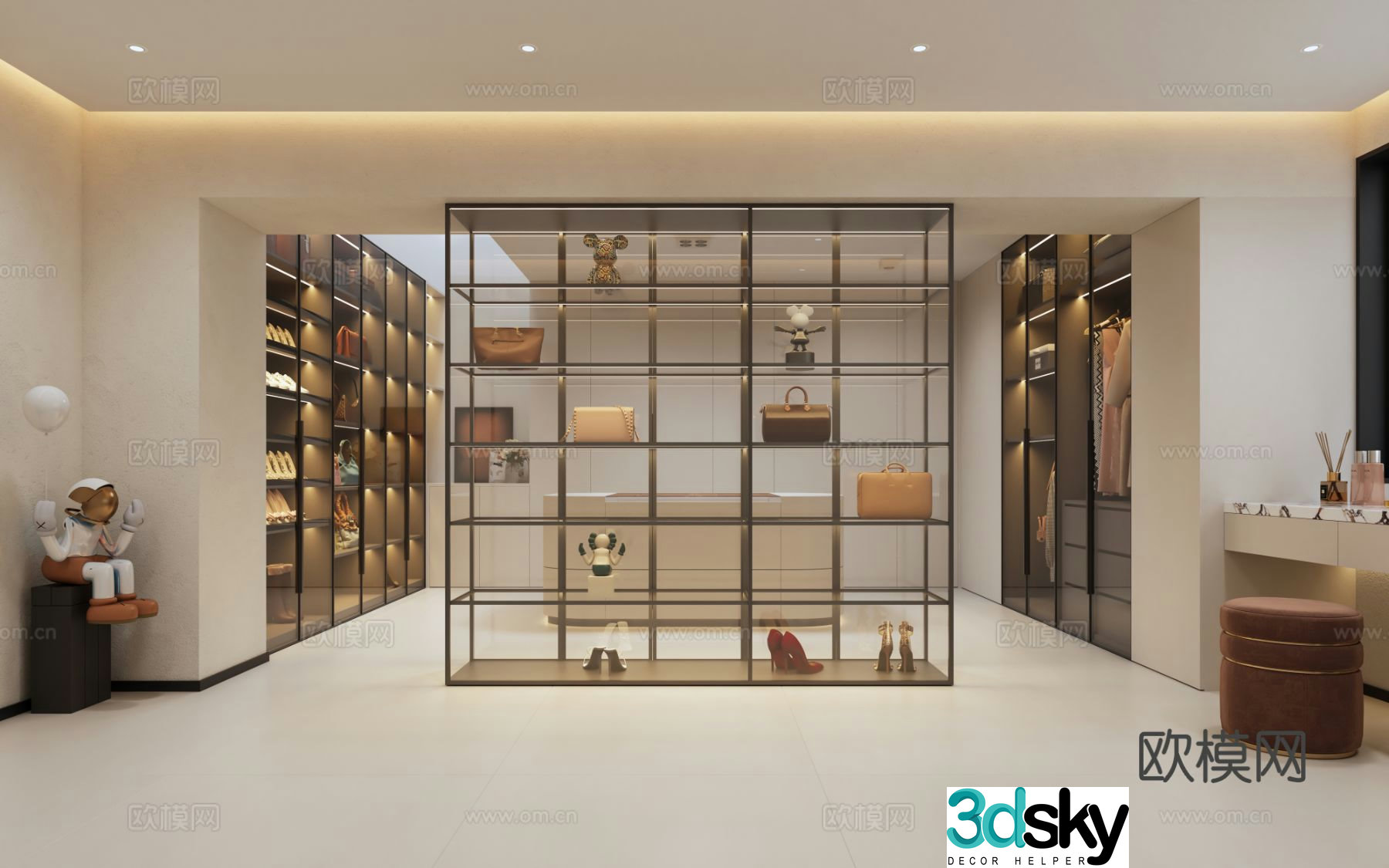 Modern cloakroom 3d model