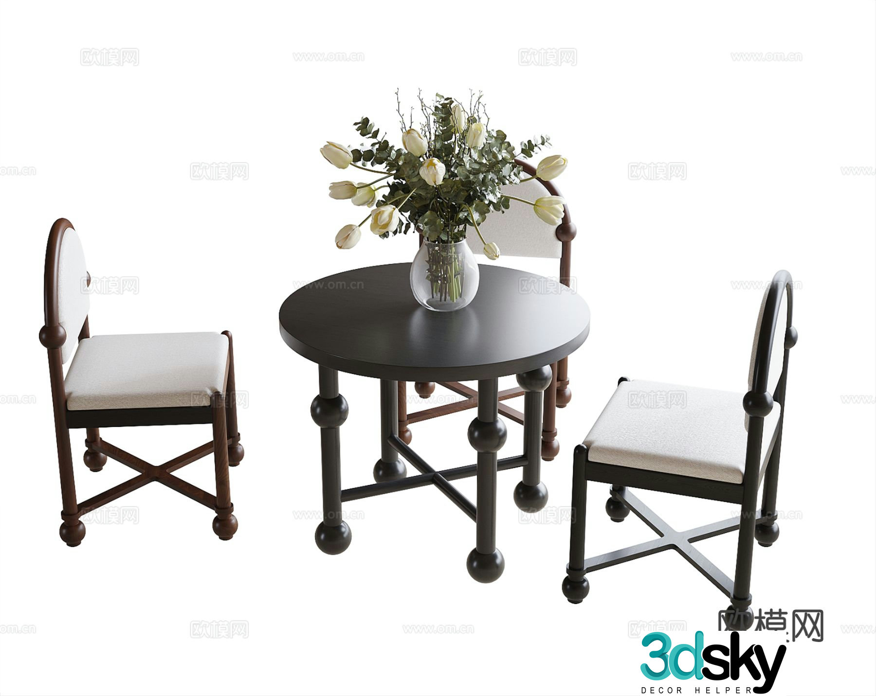 Coffee table and chair leisure table and chair 3d model