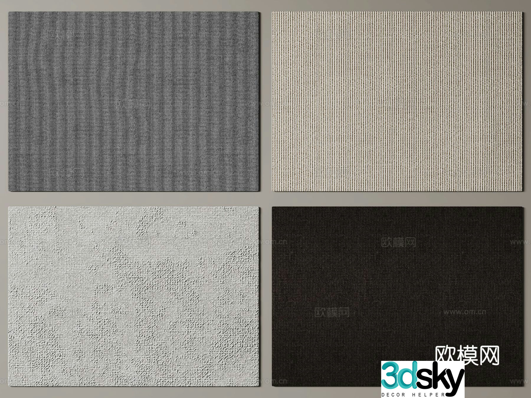 Modern minimalist carpet 3d model