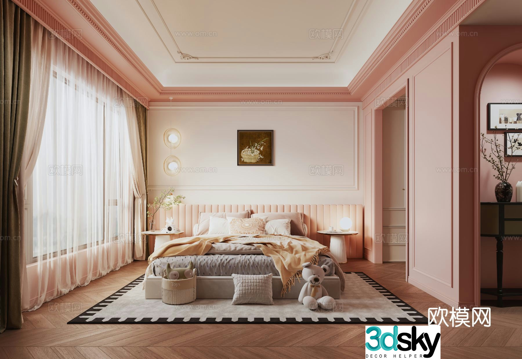 French girl’s room child’s room children’s room 3d model