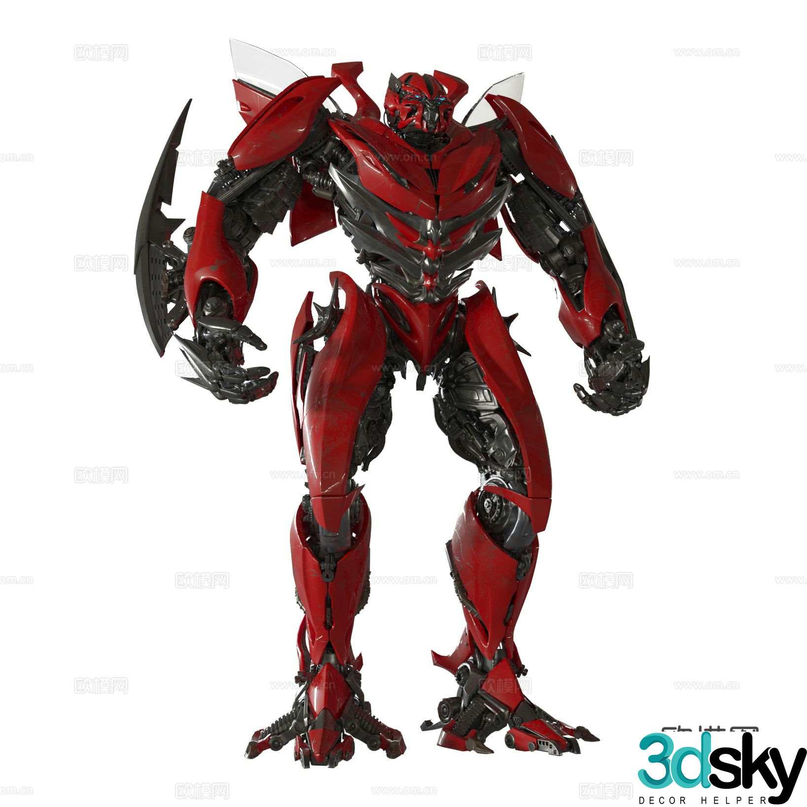 Robot trendy toy Gundam figure cartoon ornament 3D model