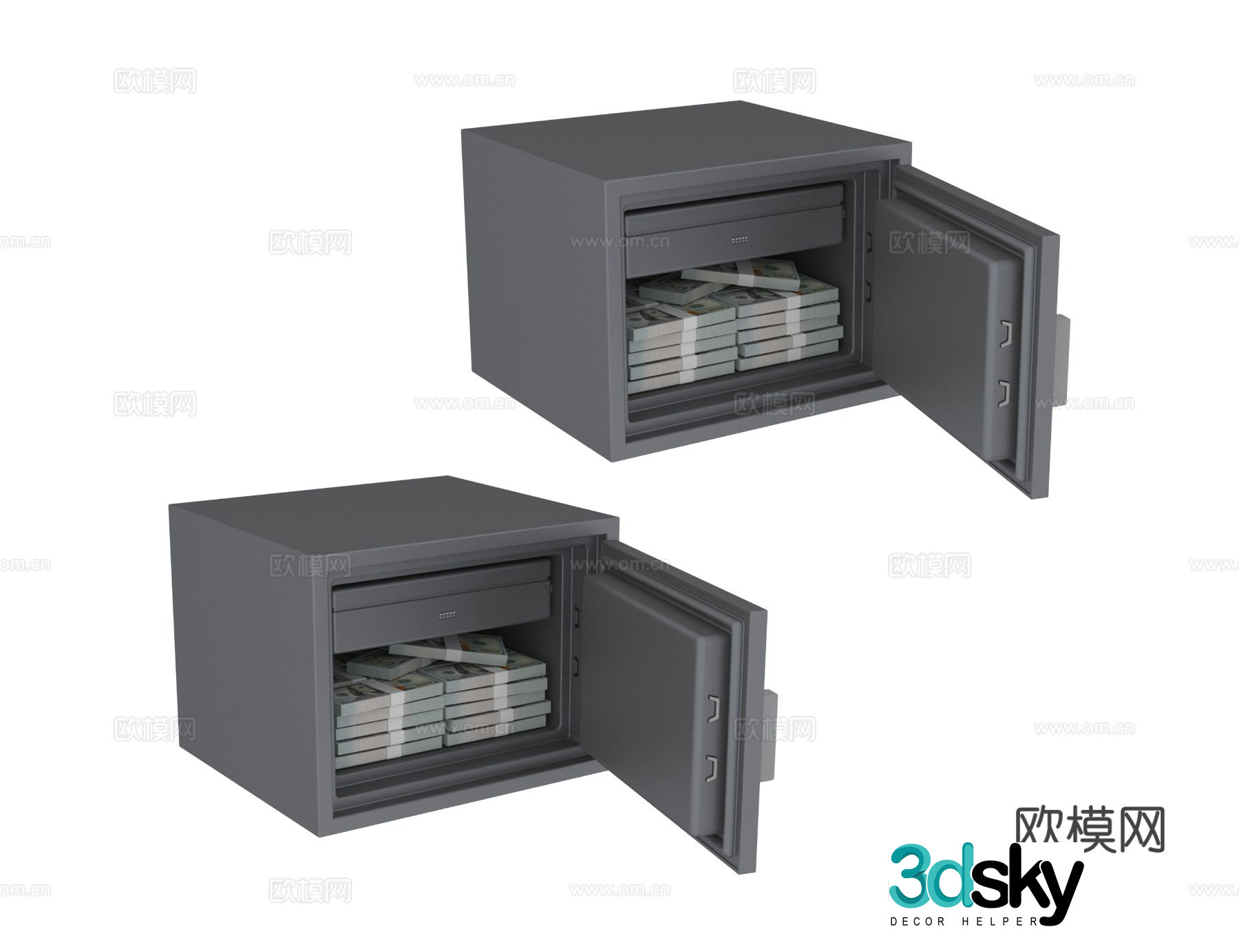 Office supplies safe 3d model