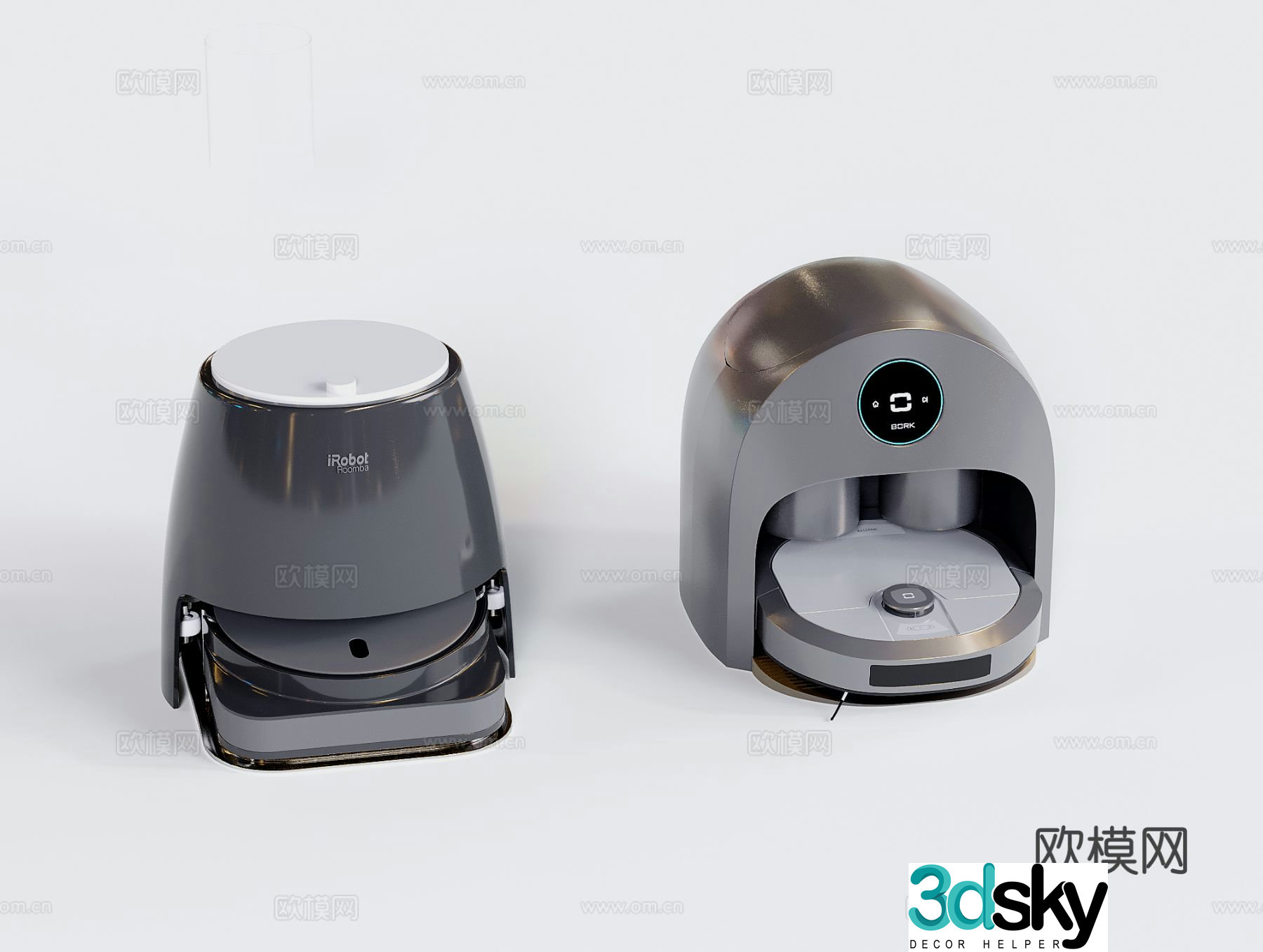 Modern smart sweeper, sweeping robot, vacuum cleaner 3d model