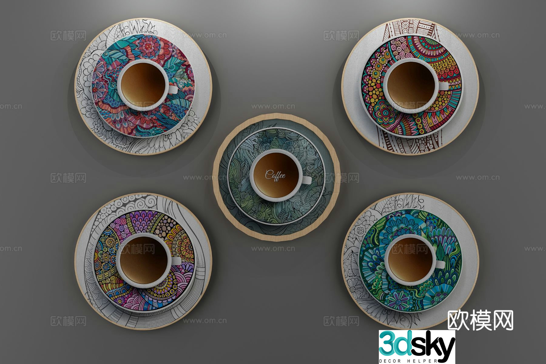 Three-dimensional painting decorative painting 3d model