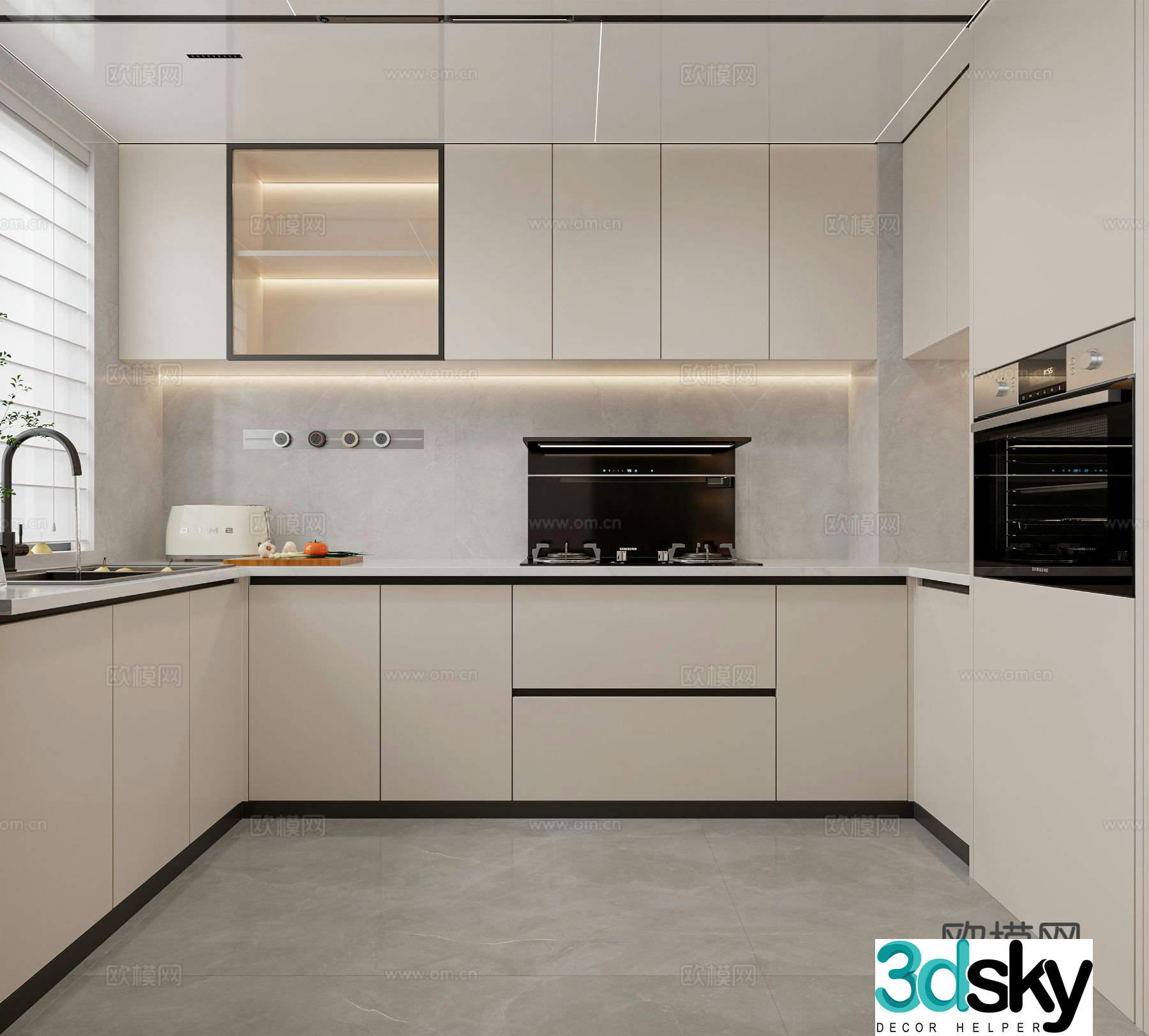 Modern kitchen 3d model