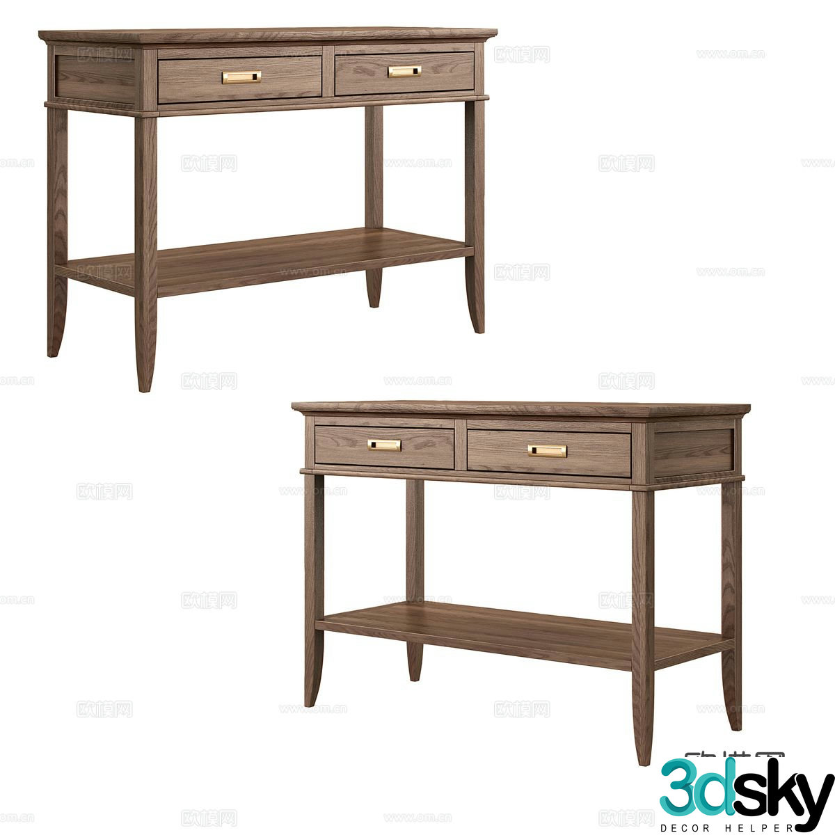 Nordic desk writing desk 3d model