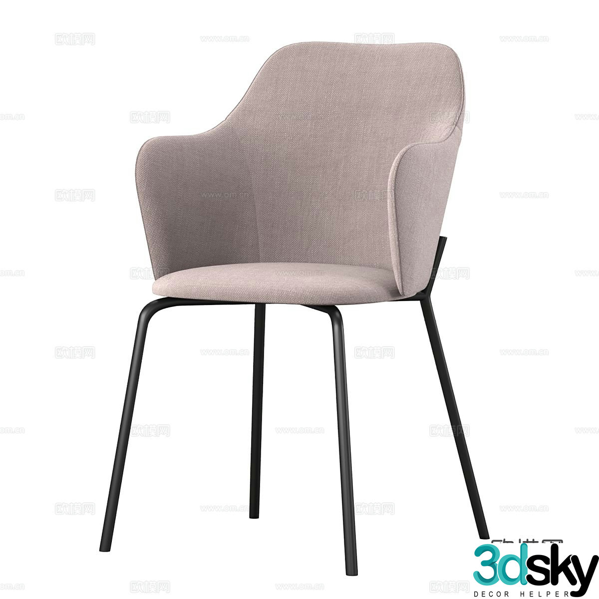 Modern chair dining chair 3d model