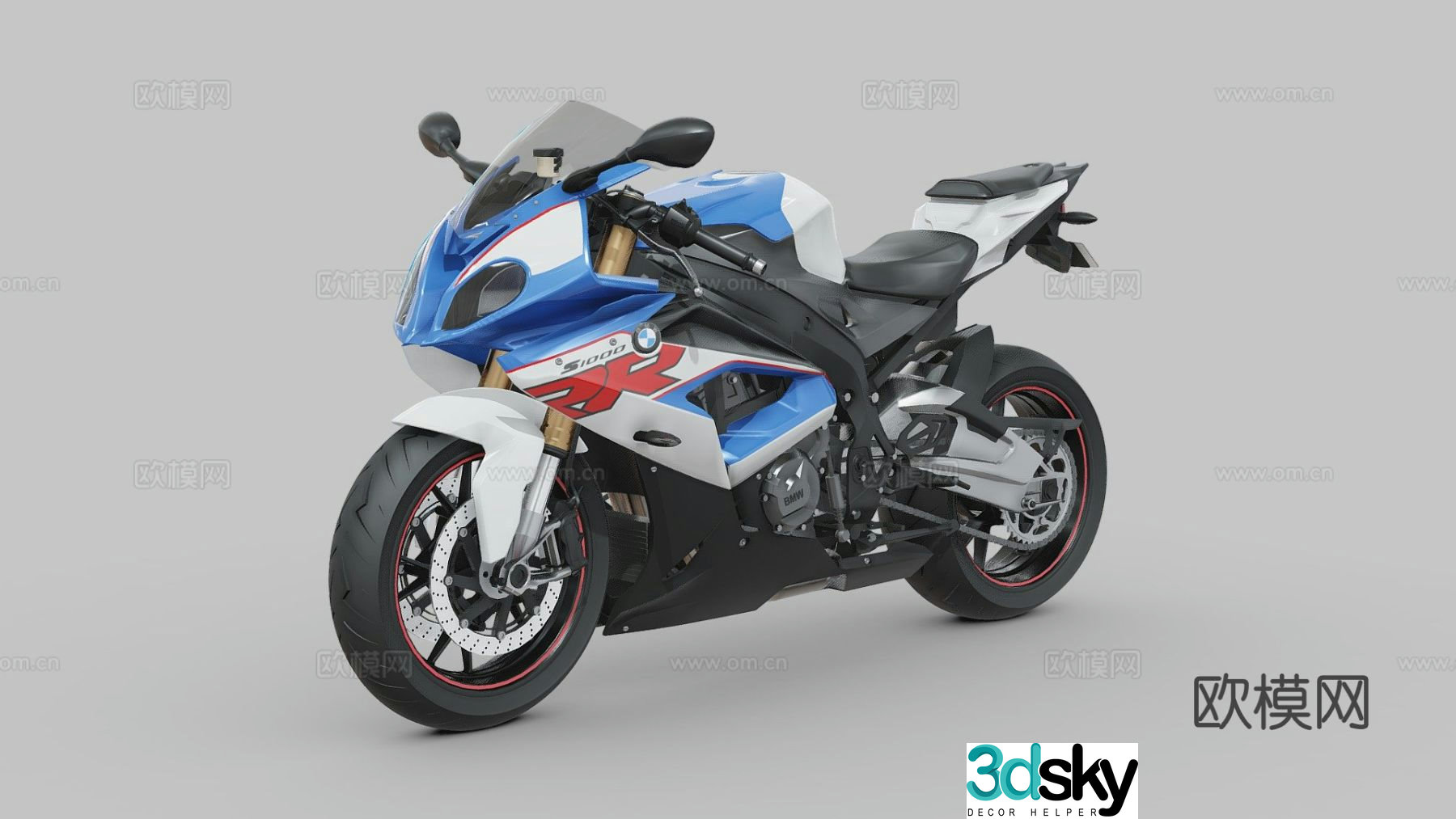 BMW S1000RR motorcycle motorcycle 3d model
