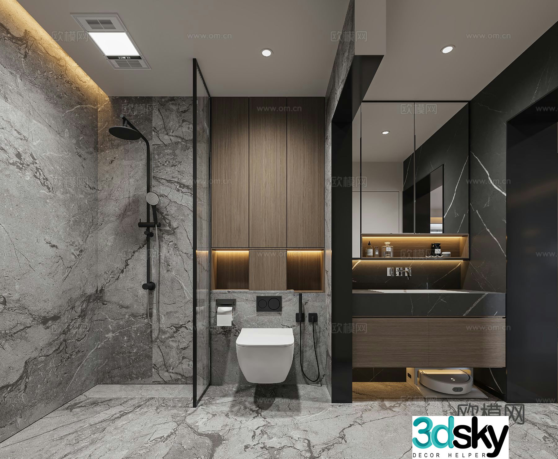 Modern bathroom bathroom 3d model