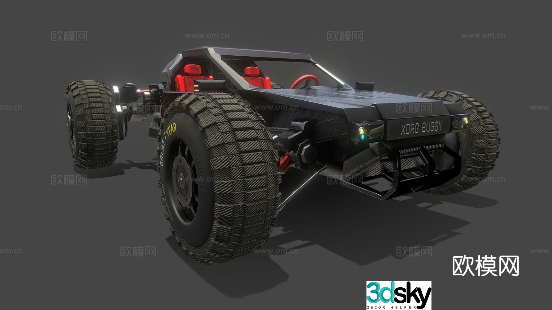 Sci-fi off-road vehicle 3d model