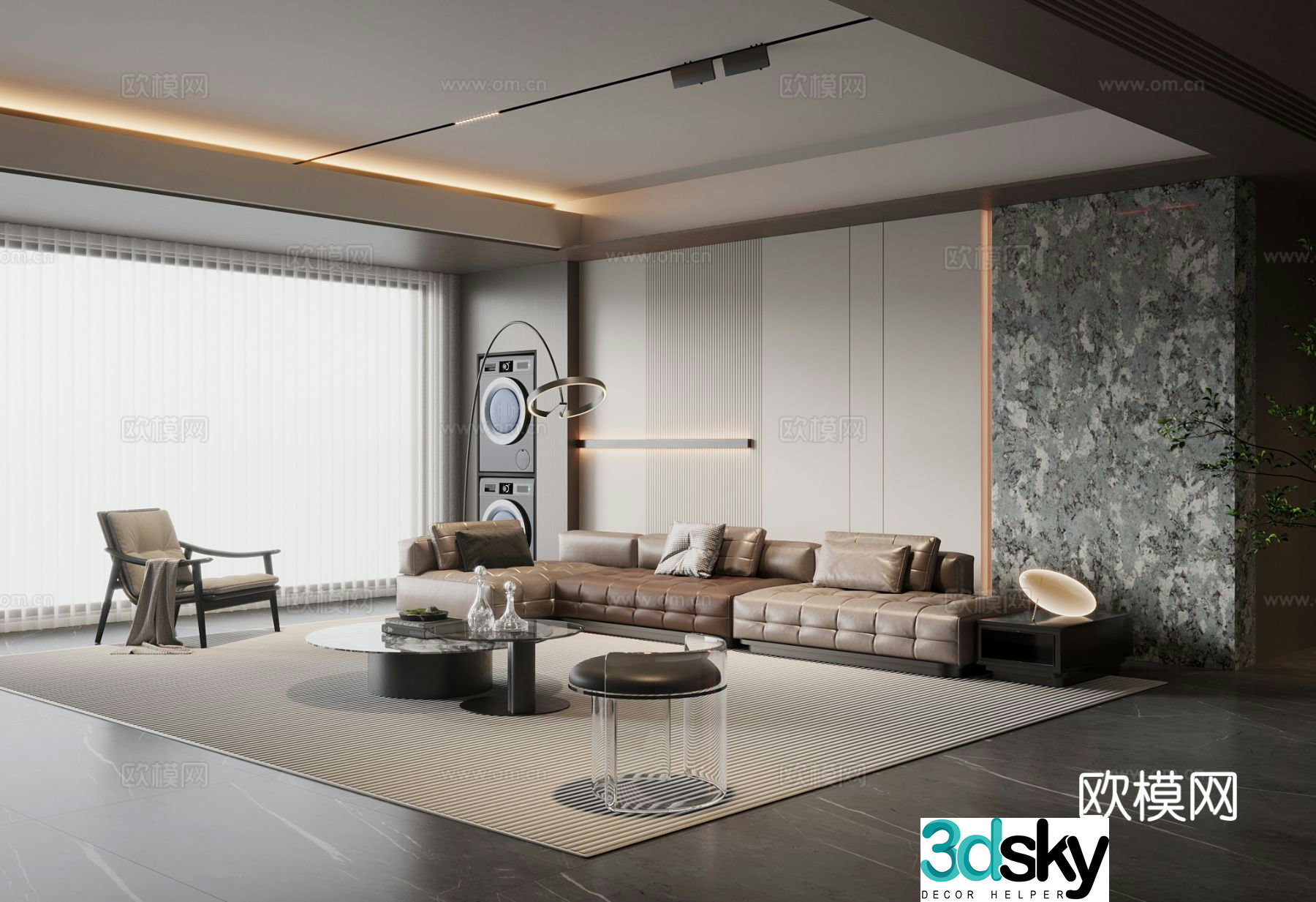 Italian living room 3d model