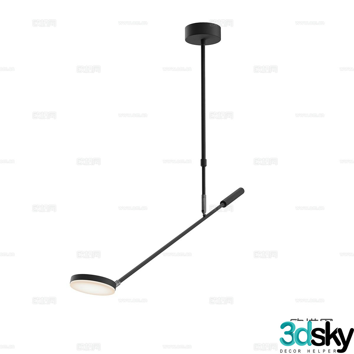 Minimalist small chandelier bedside small chandelier 3d model