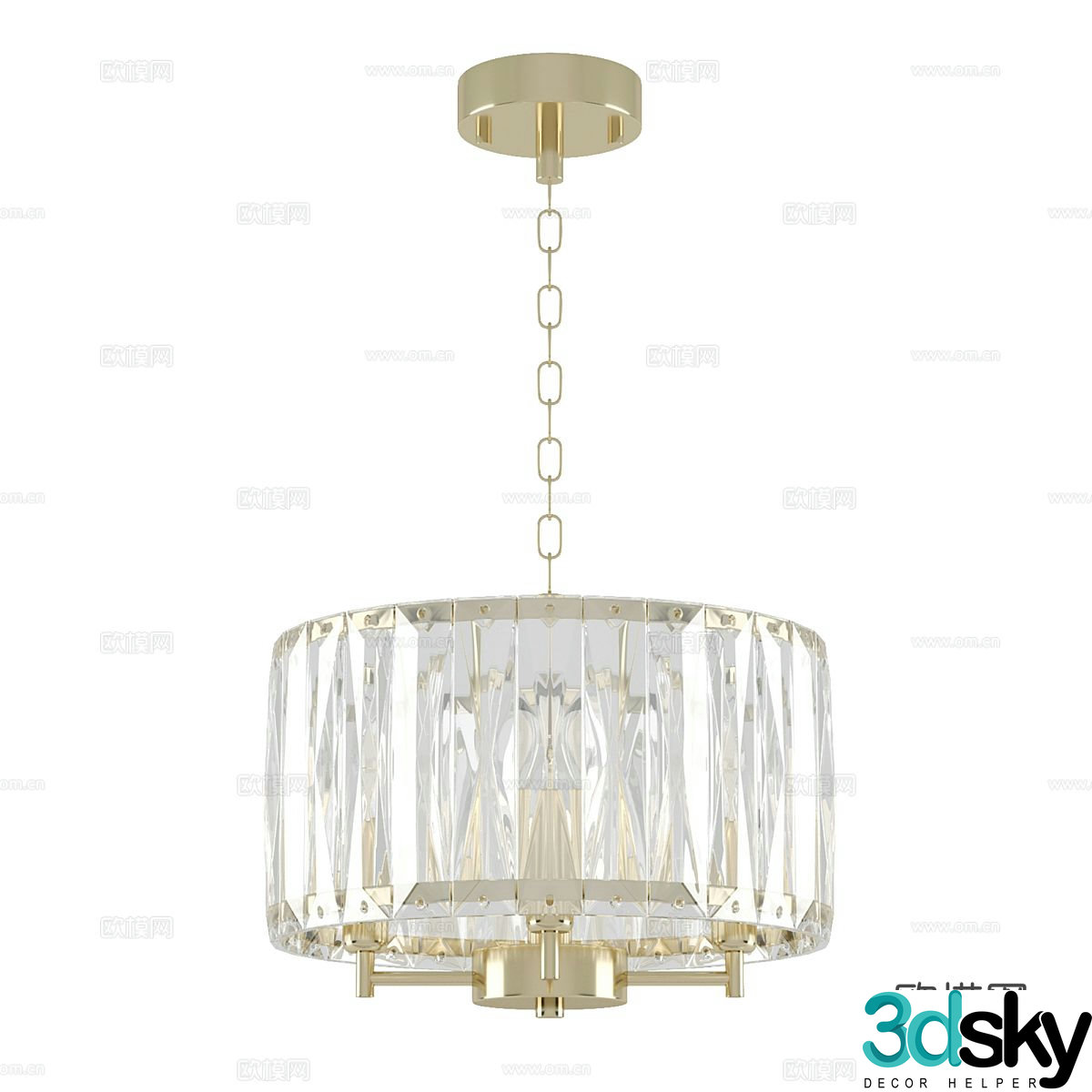Light luxury chandelier dining room chandelier living room chandelier 3D model