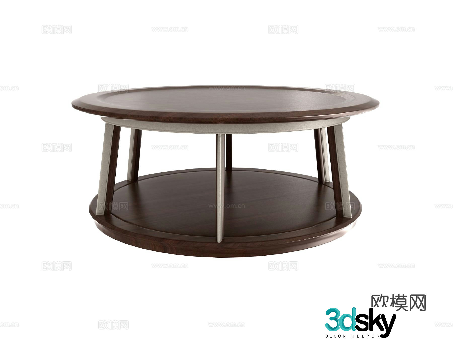 New Chinese style coffee table round table 3d model