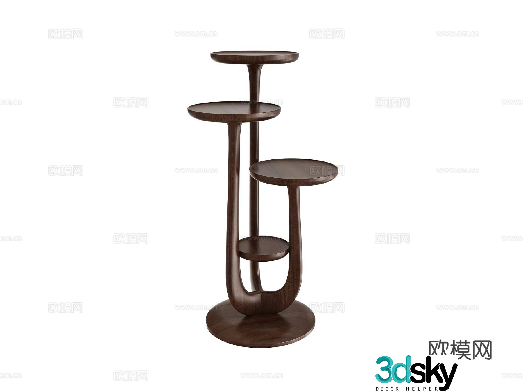 New Chinese style flower table flower stand 3d model