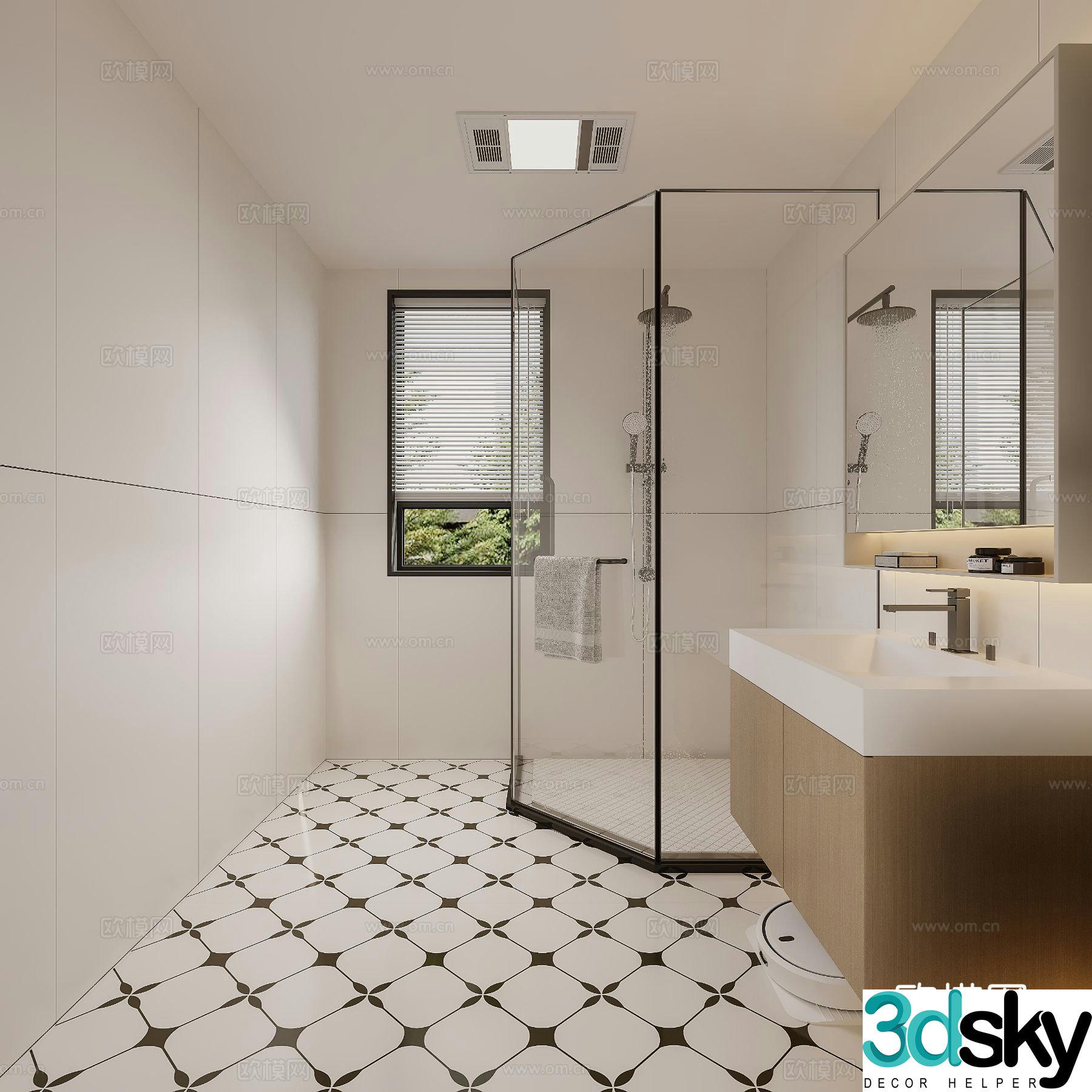 Modern bathroom bathroom 3d model
