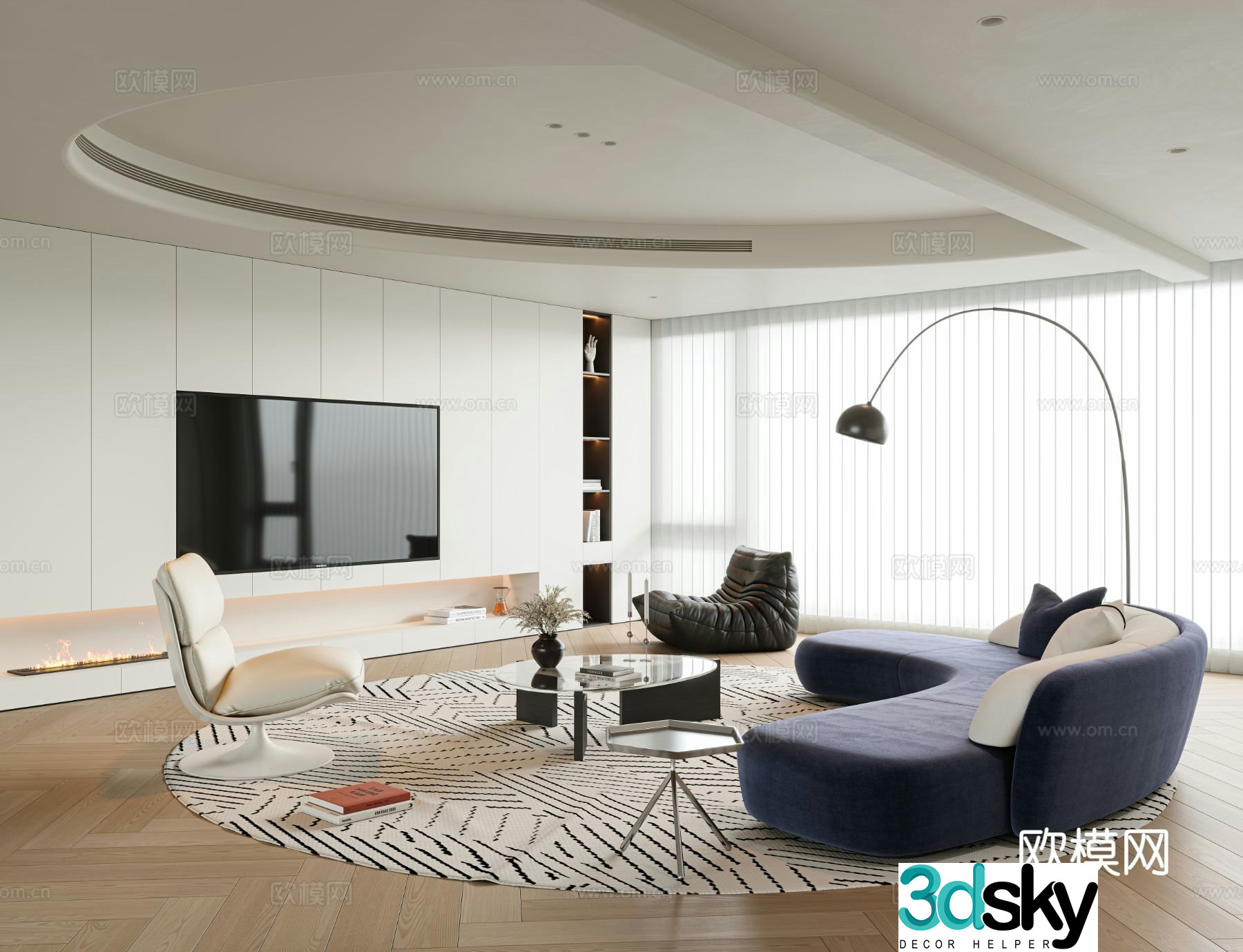 Italian living room 3d model