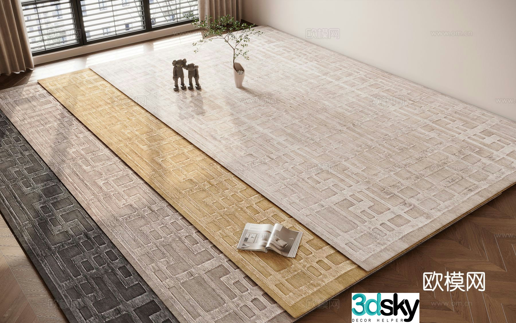 Modern carpet 3d model
