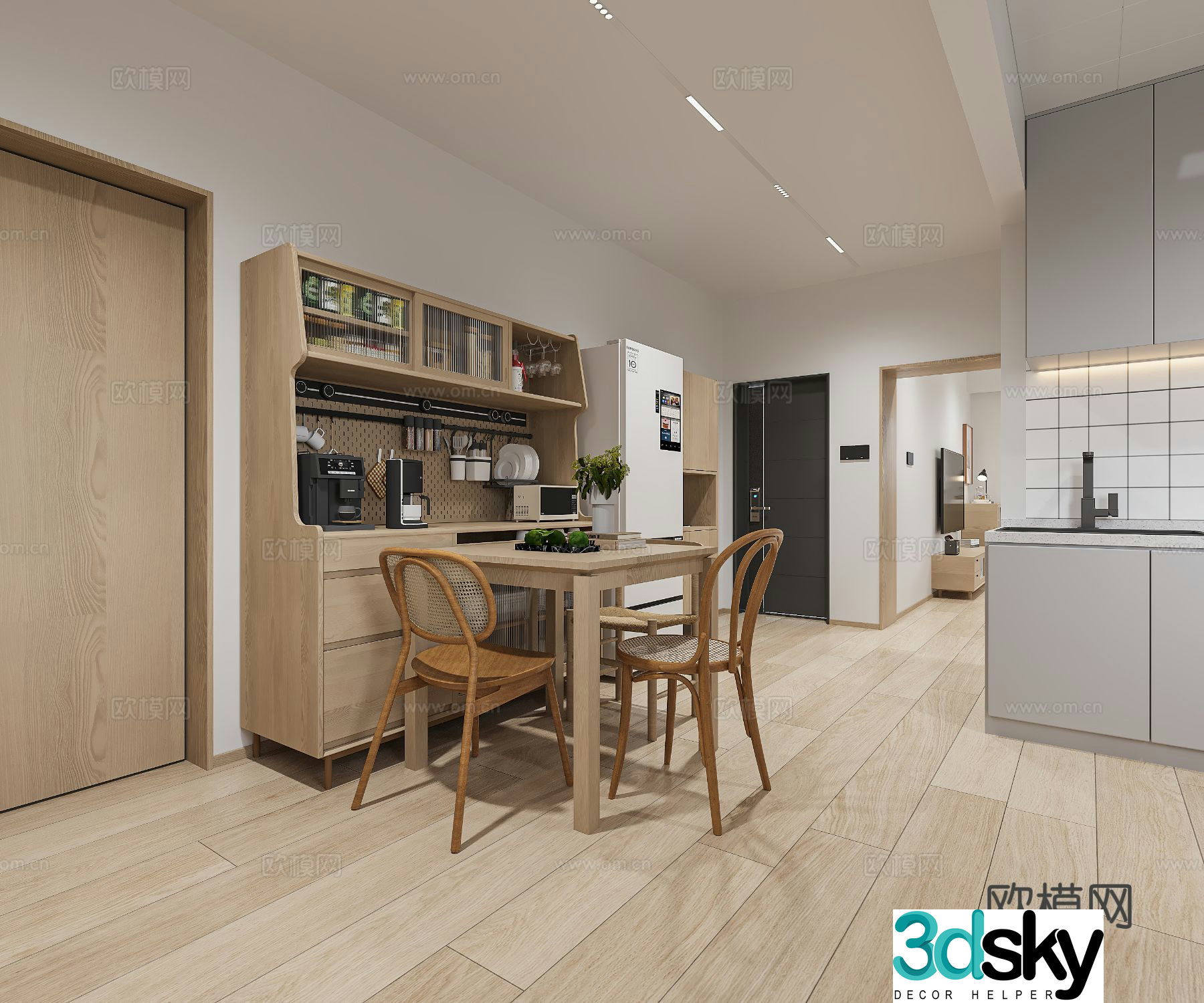 Nordic restaurant 3d model