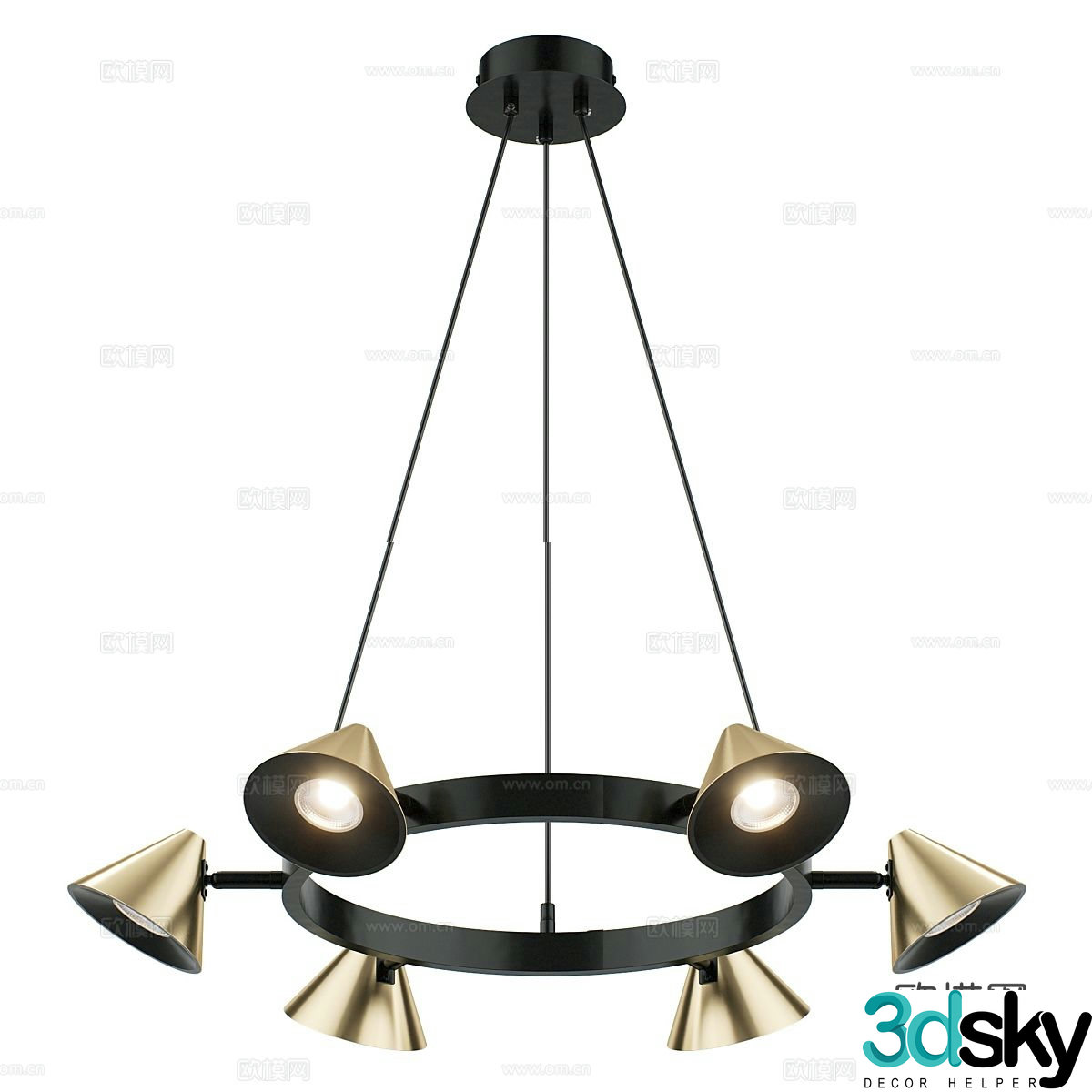 Light luxury chandelier dining room chandelier living room chandelier 3D model