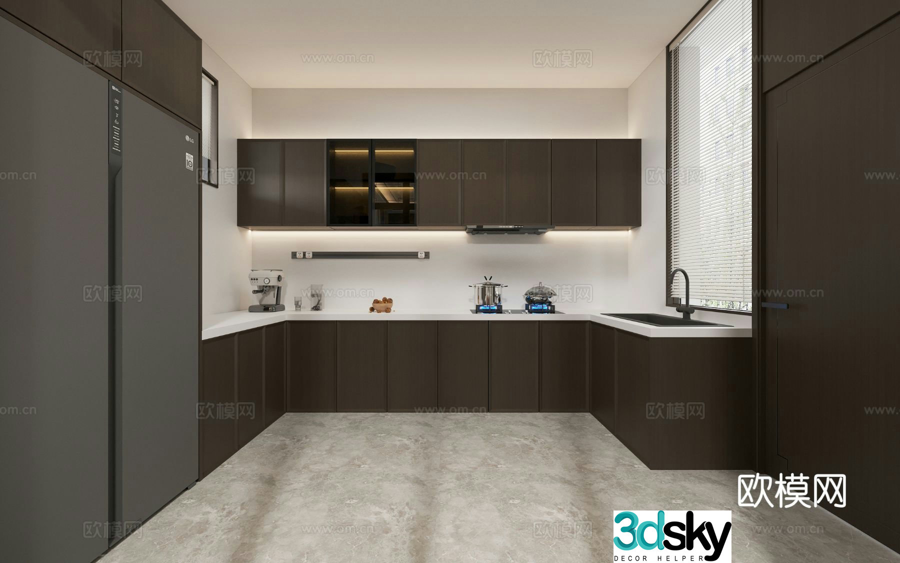 Modern kitchen 3d model