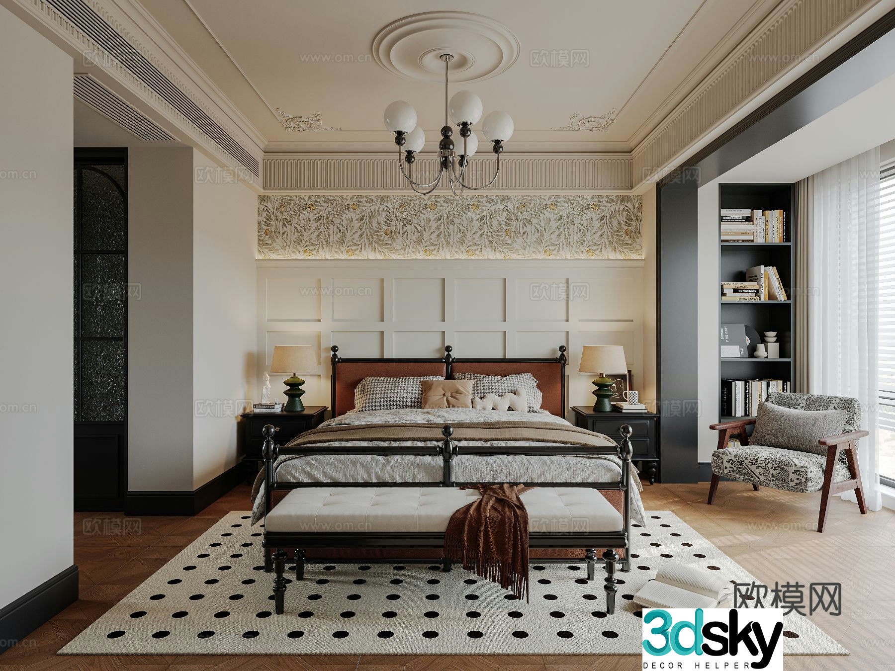 American master bedroom master bedroom 3d model